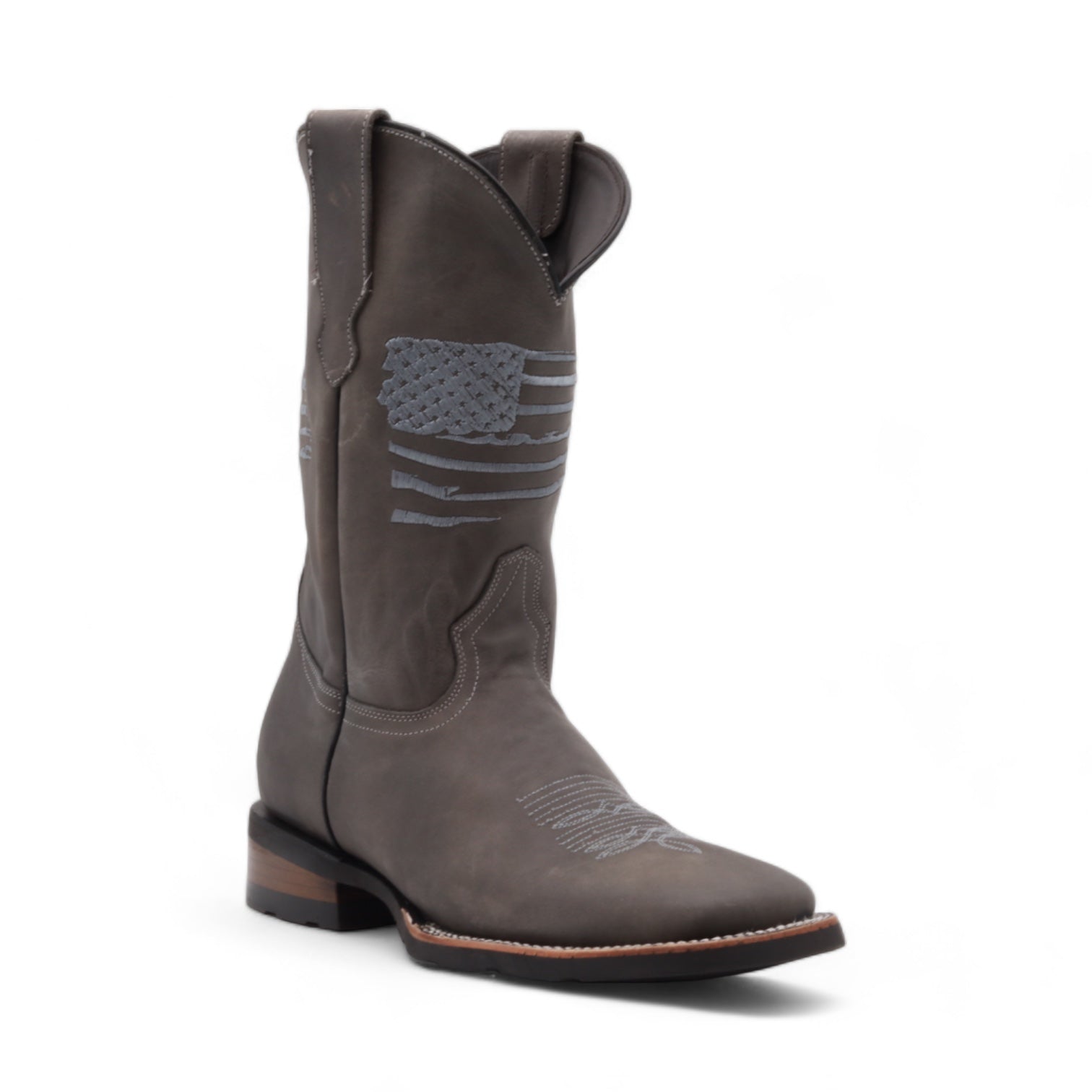 Patriot Men's Gray Leather Boots