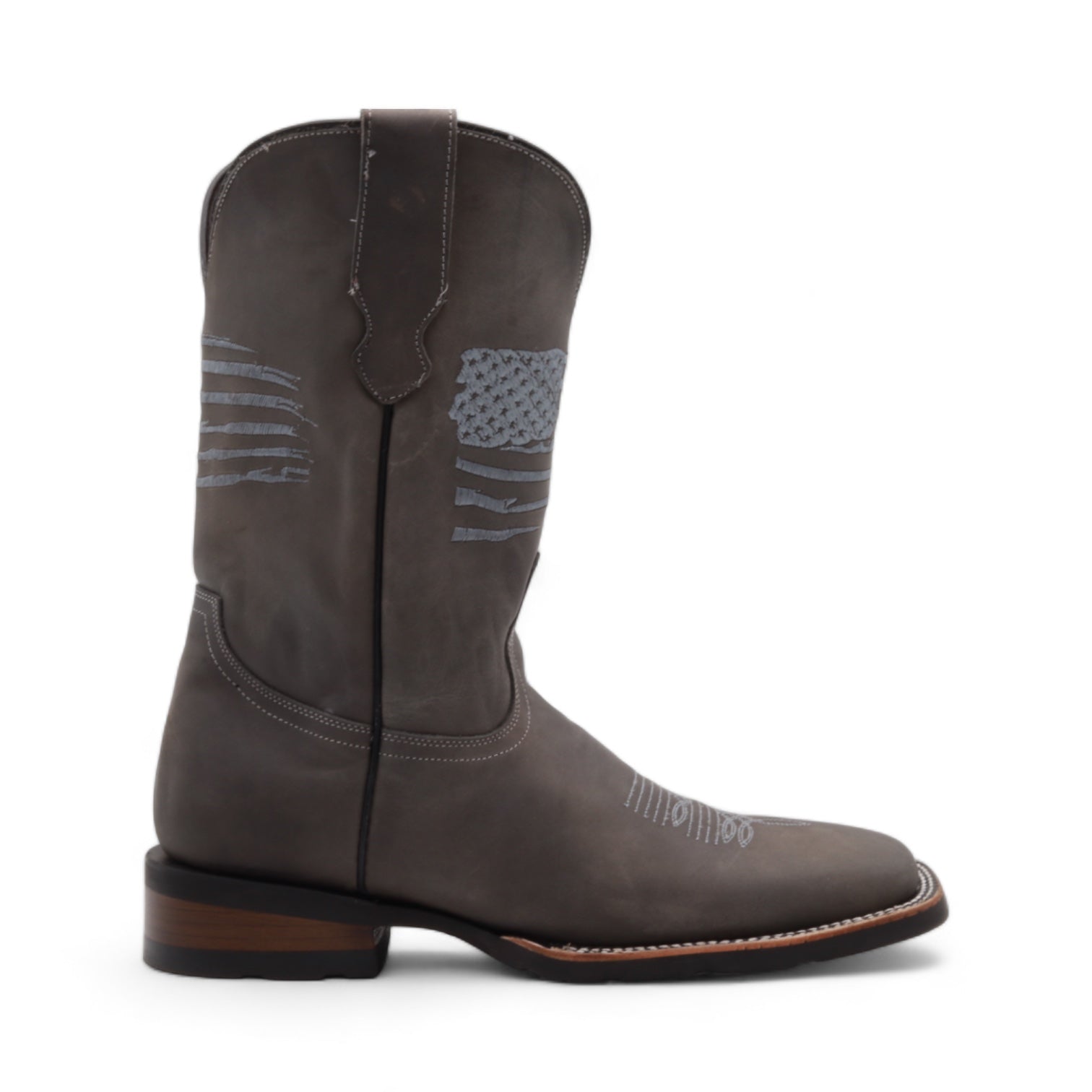 Patriot Men's Gray Leather Boots