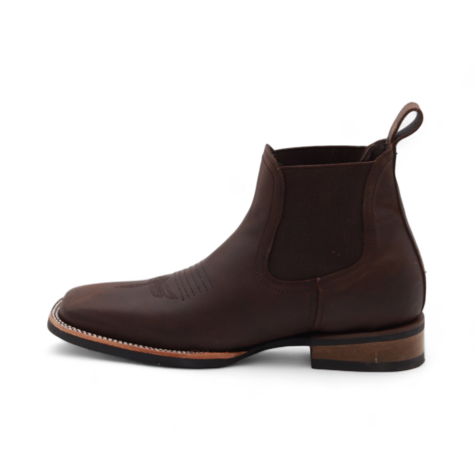 Kingston Men's Dark Brown Leather Short Boots