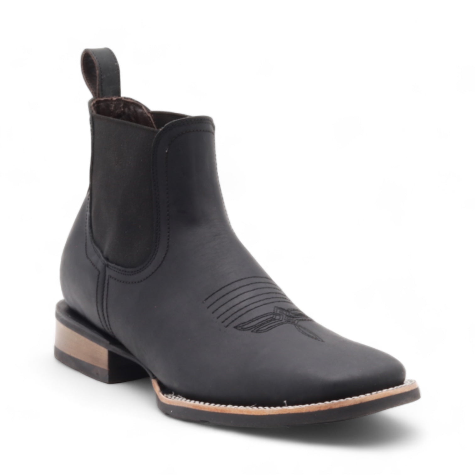 Kingston Men's Black Leather Short Boots