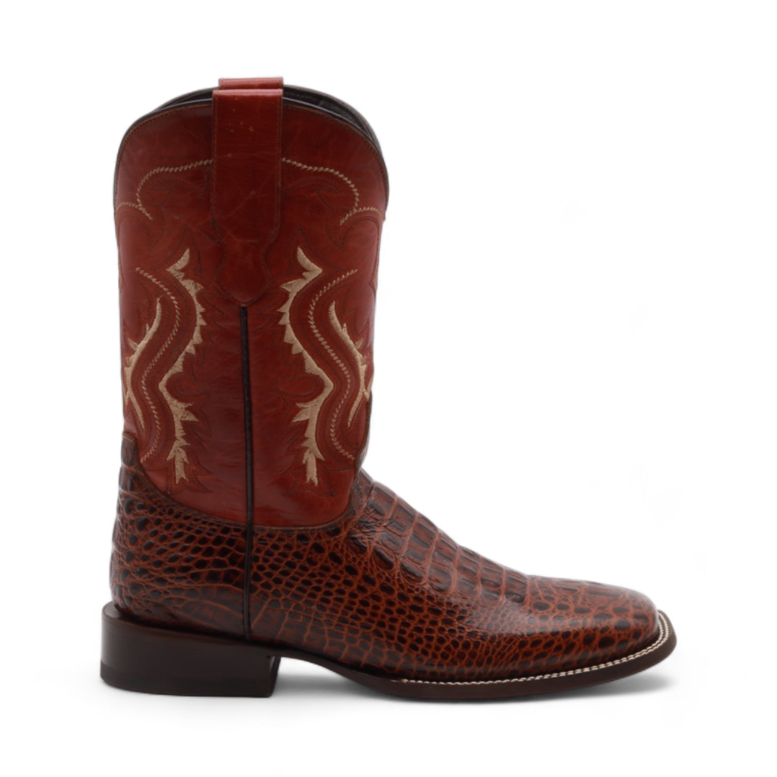 Illinois Men's Shedron Crocodile Print Leather Boots