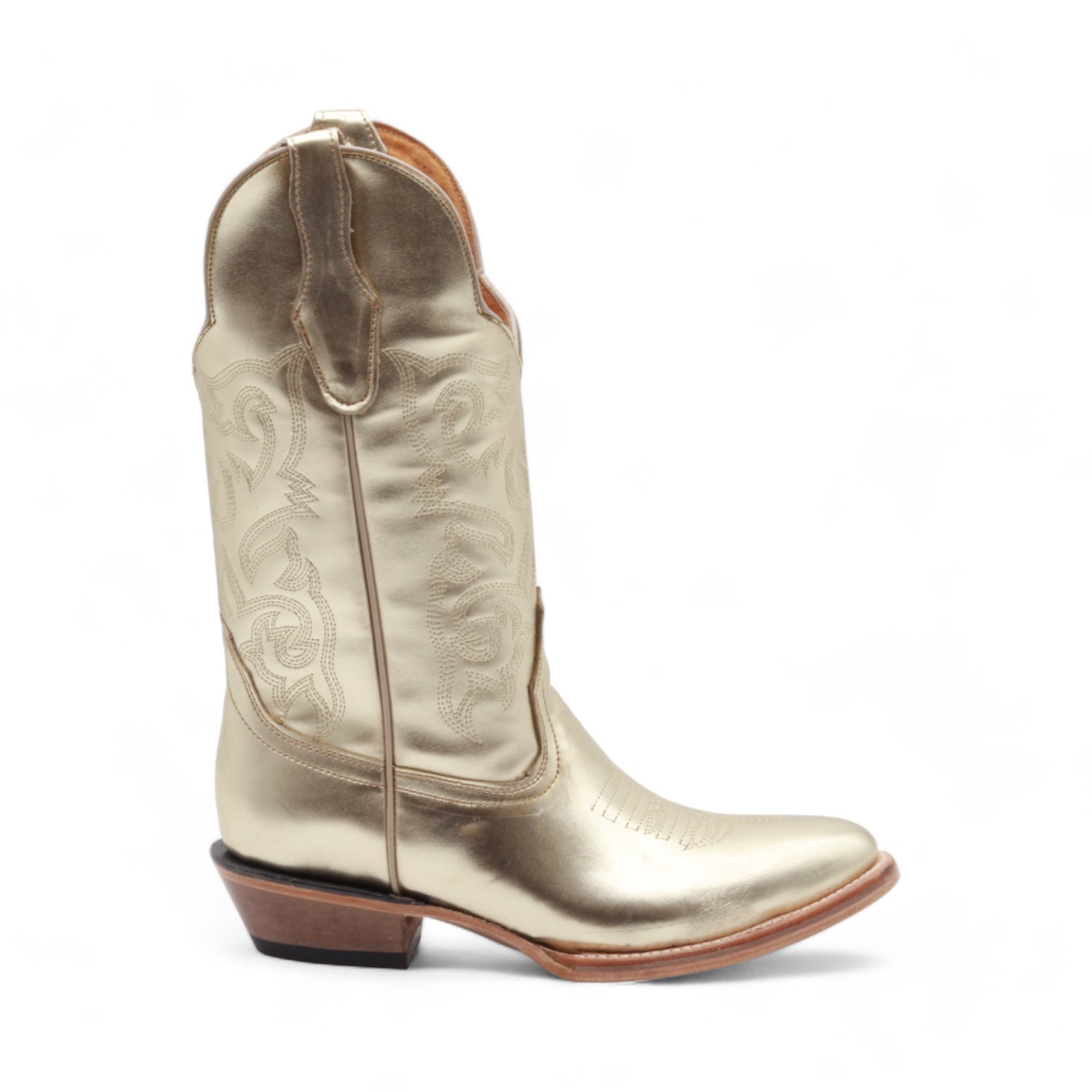 Sadie Women's Gold Leather Boots