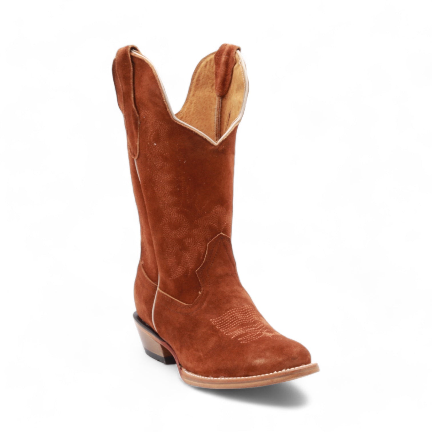 Ella Women's Camel Suede Leather Boots