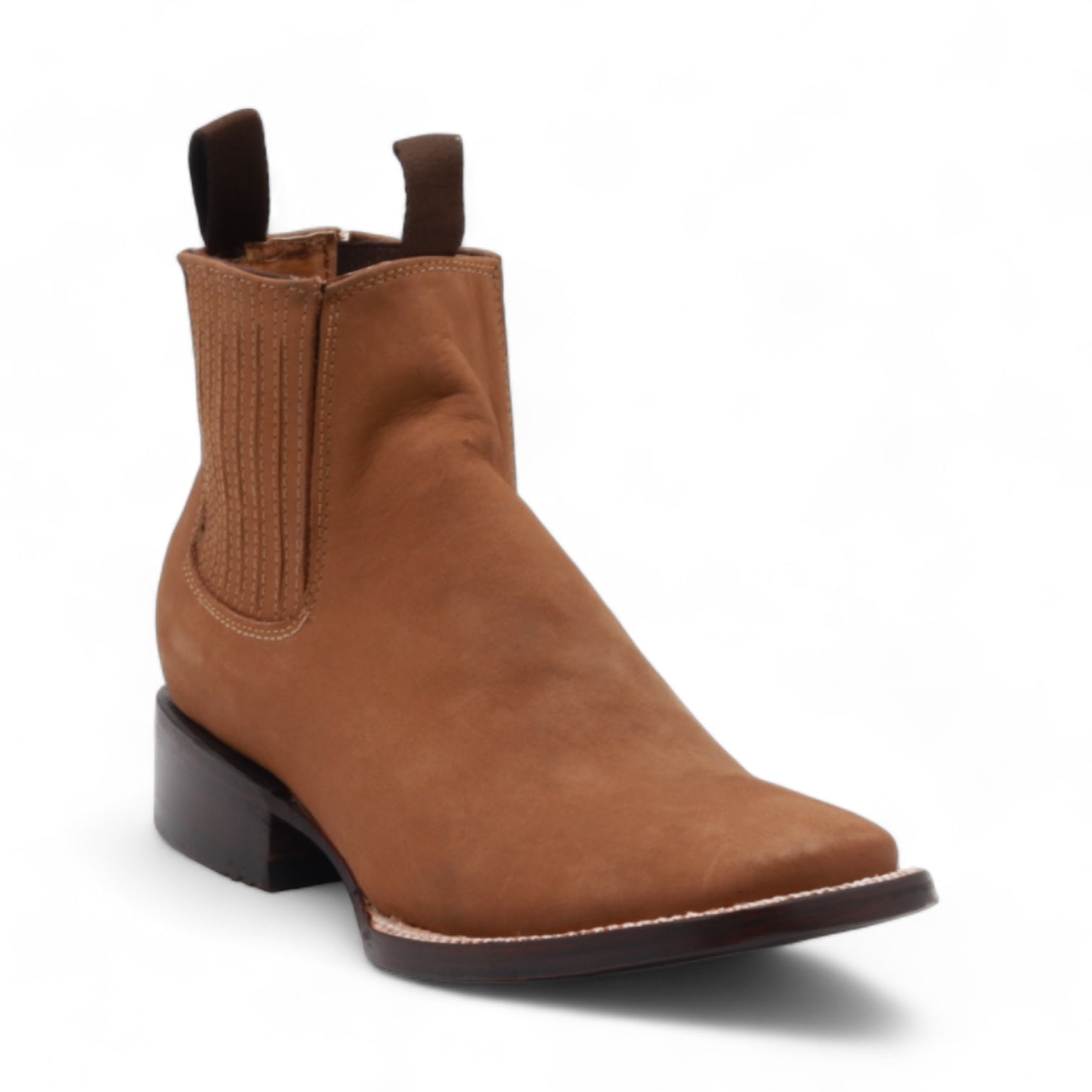 Evan Men's Camel Leather Short Boots