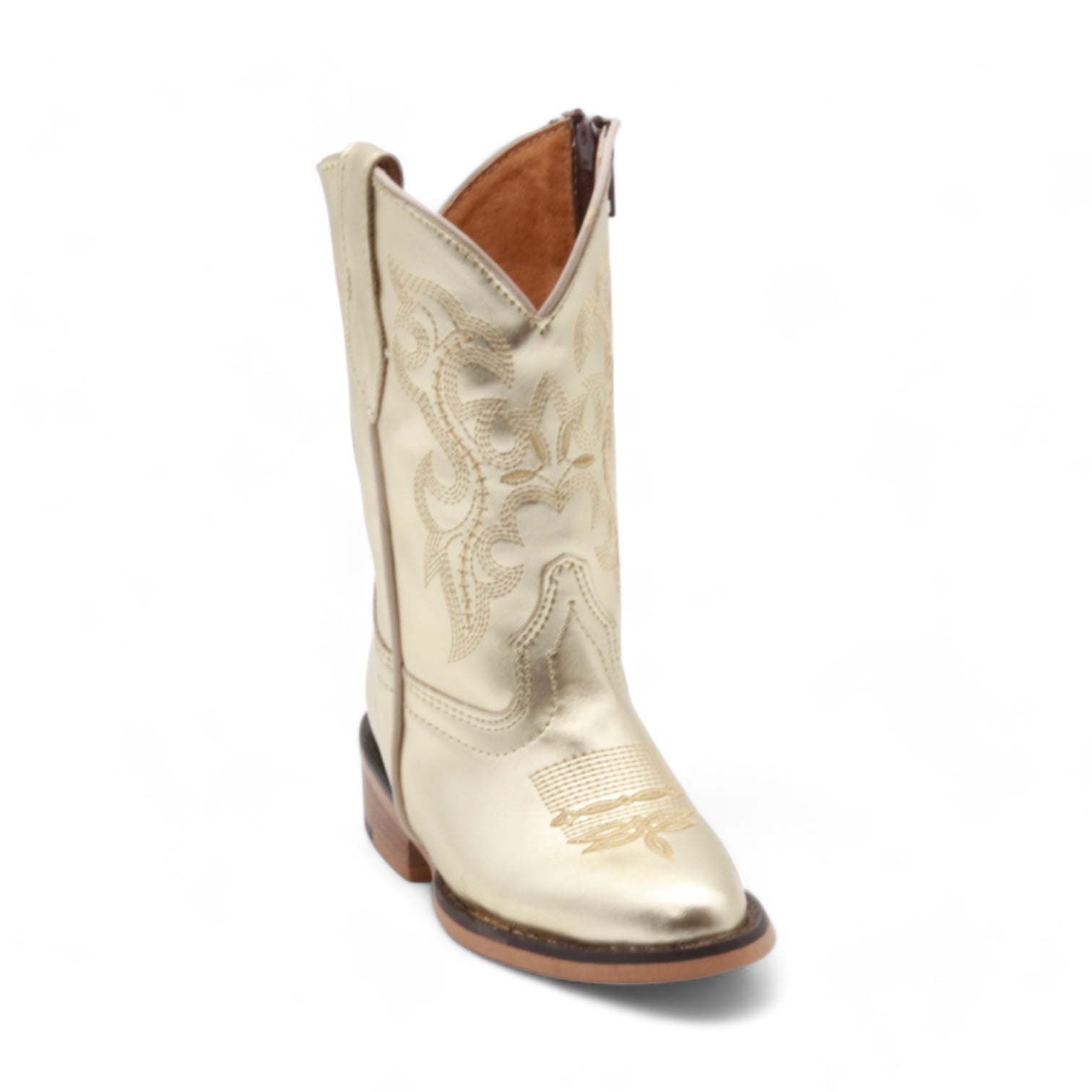 Sadie Kids Gold Leather Boots