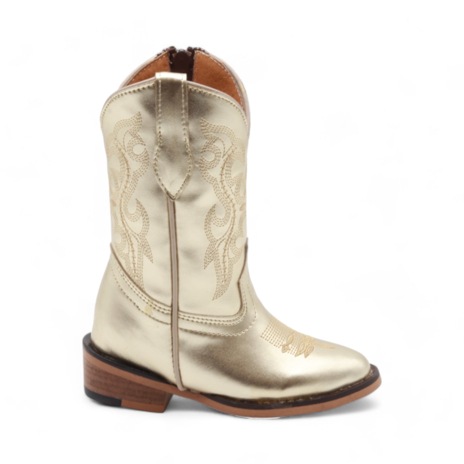 Sadie Kids Gold Leather Boots