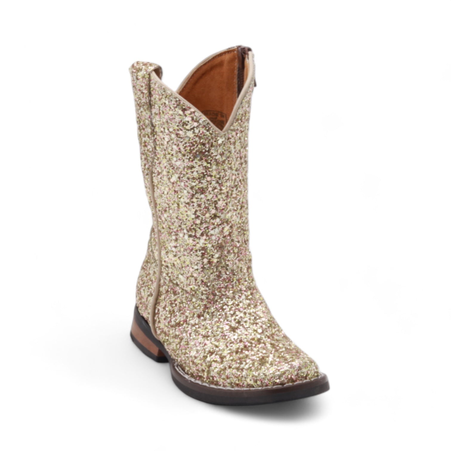Annie Kids Gold Glitter Leather Boots