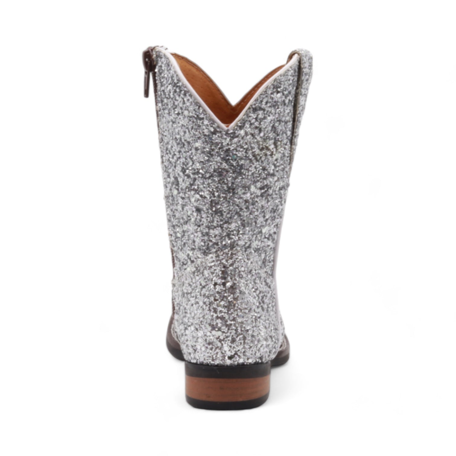 Annie Kids Silver Glitter Leather Boots
