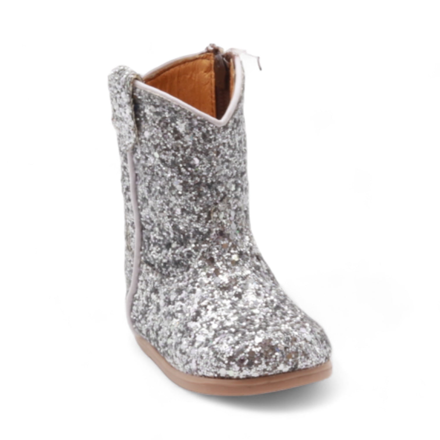 Annie Baby's Silver Glitter Leather Boots