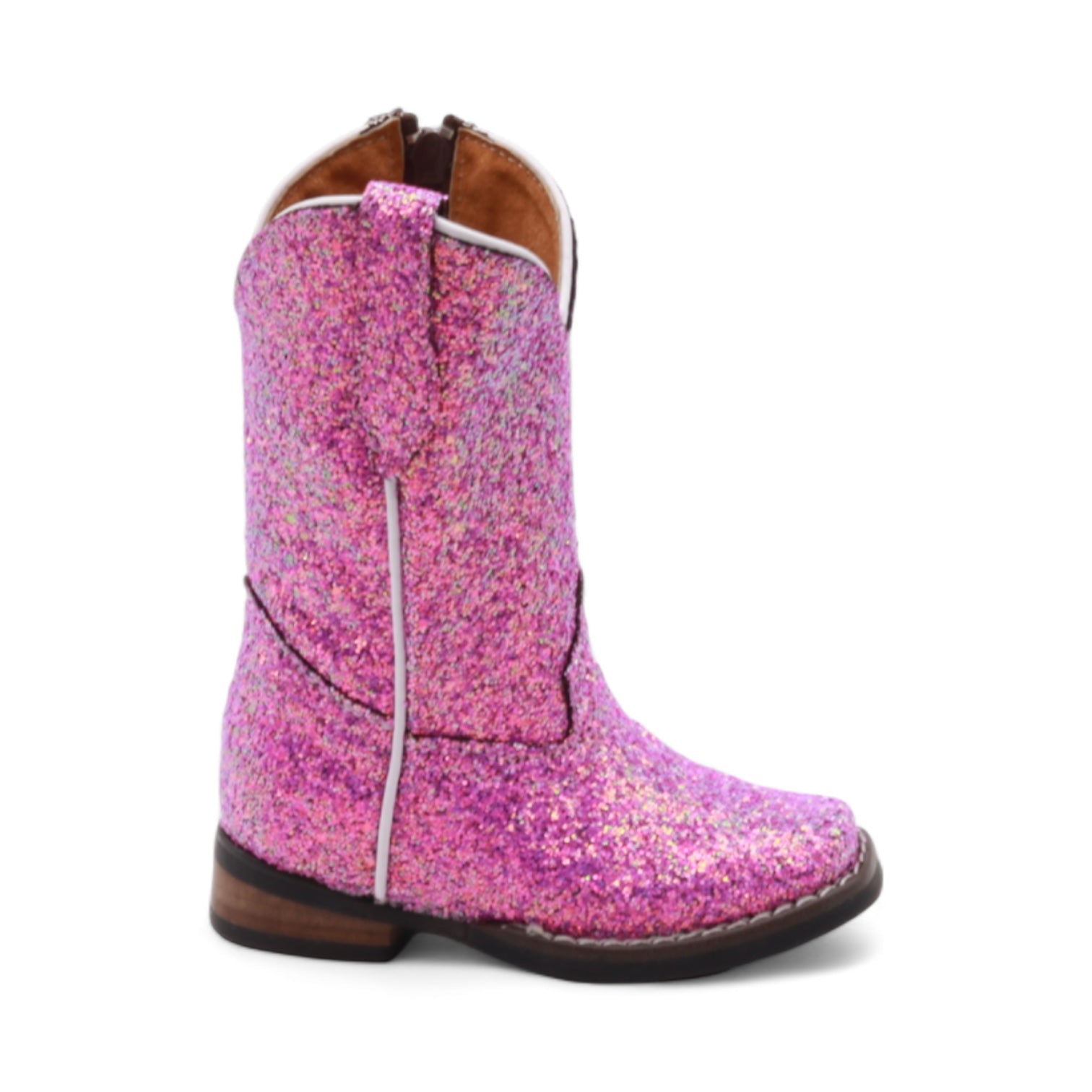 Annie Kids Fuchsia Glitter Leather Boots