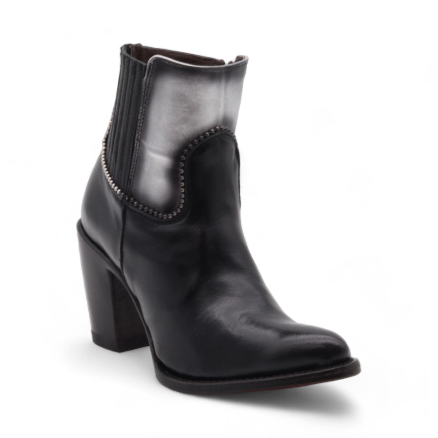 Emily Women's Black Leather Short Boots