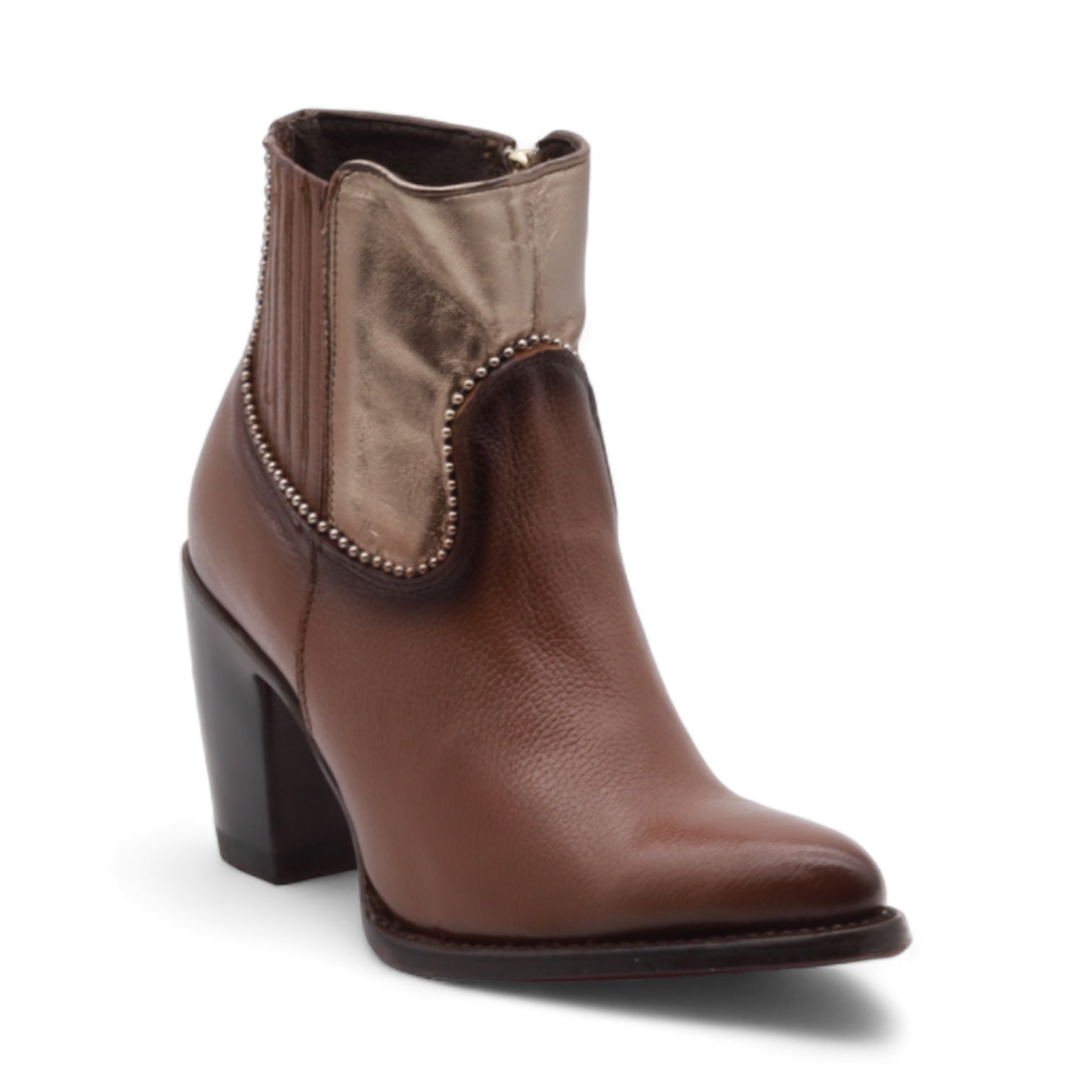 Emily Women's Brown Leather Short Boots