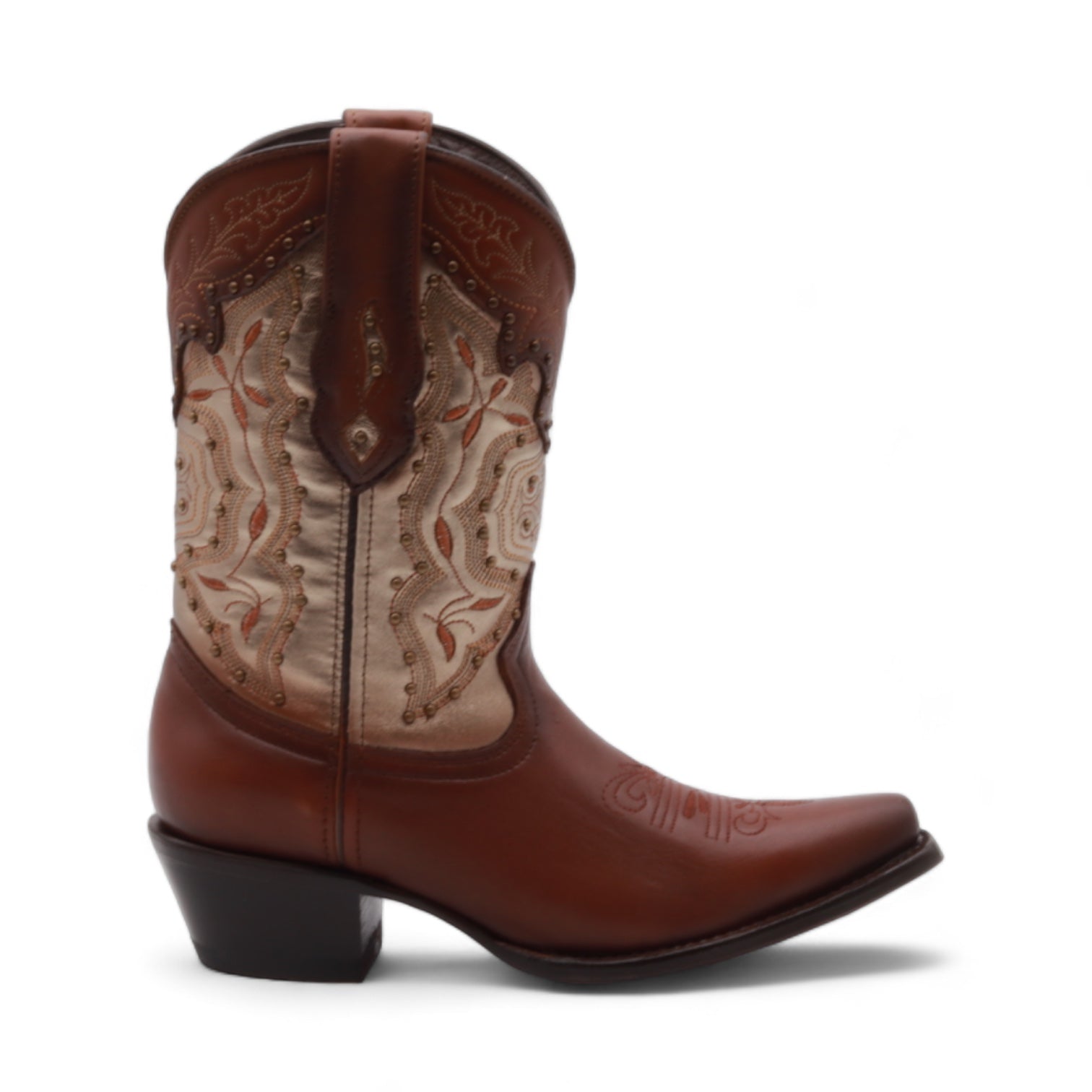 Gloria Women's Gold Leather Boots