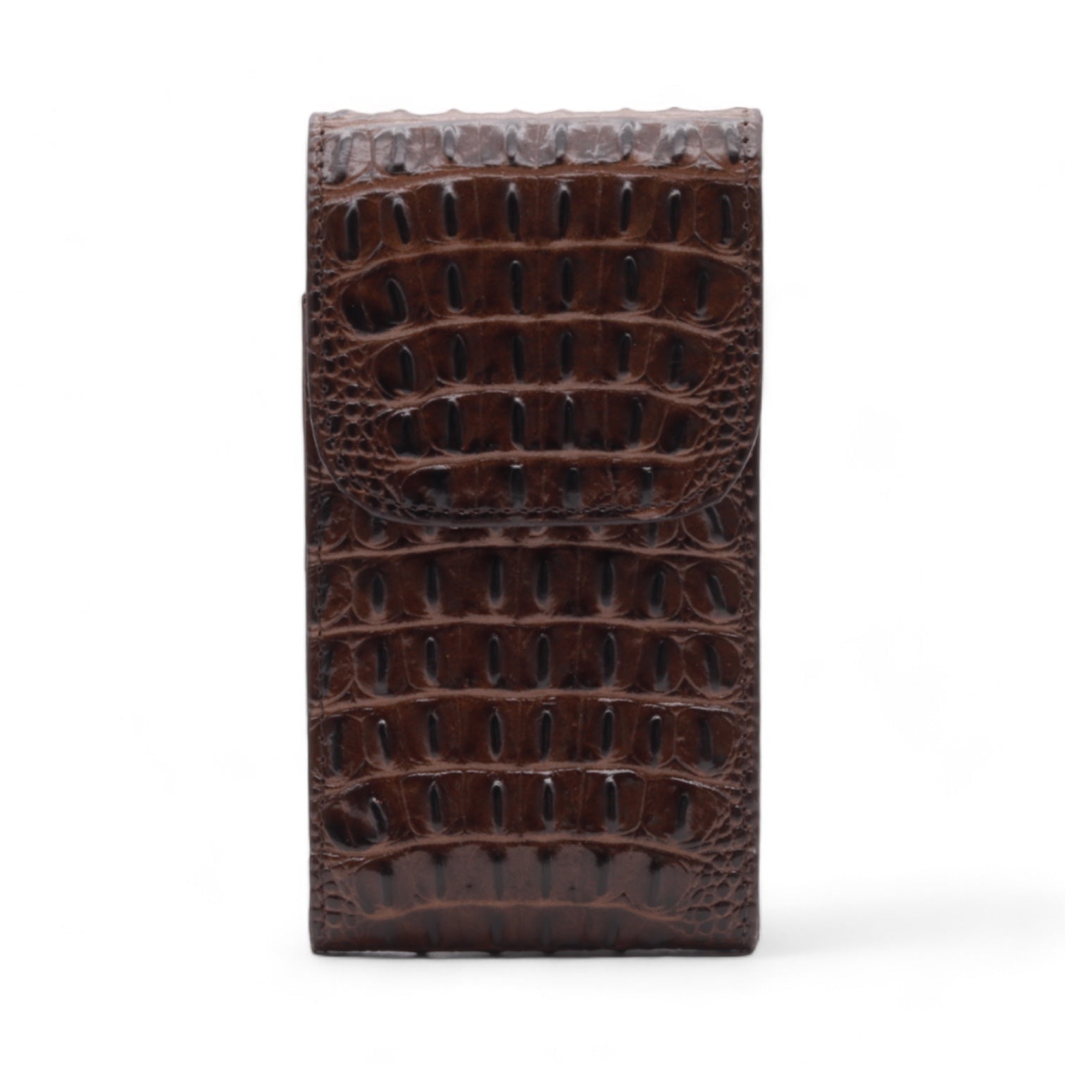 Illinois Brown Crocodile Print Leather Phone Case