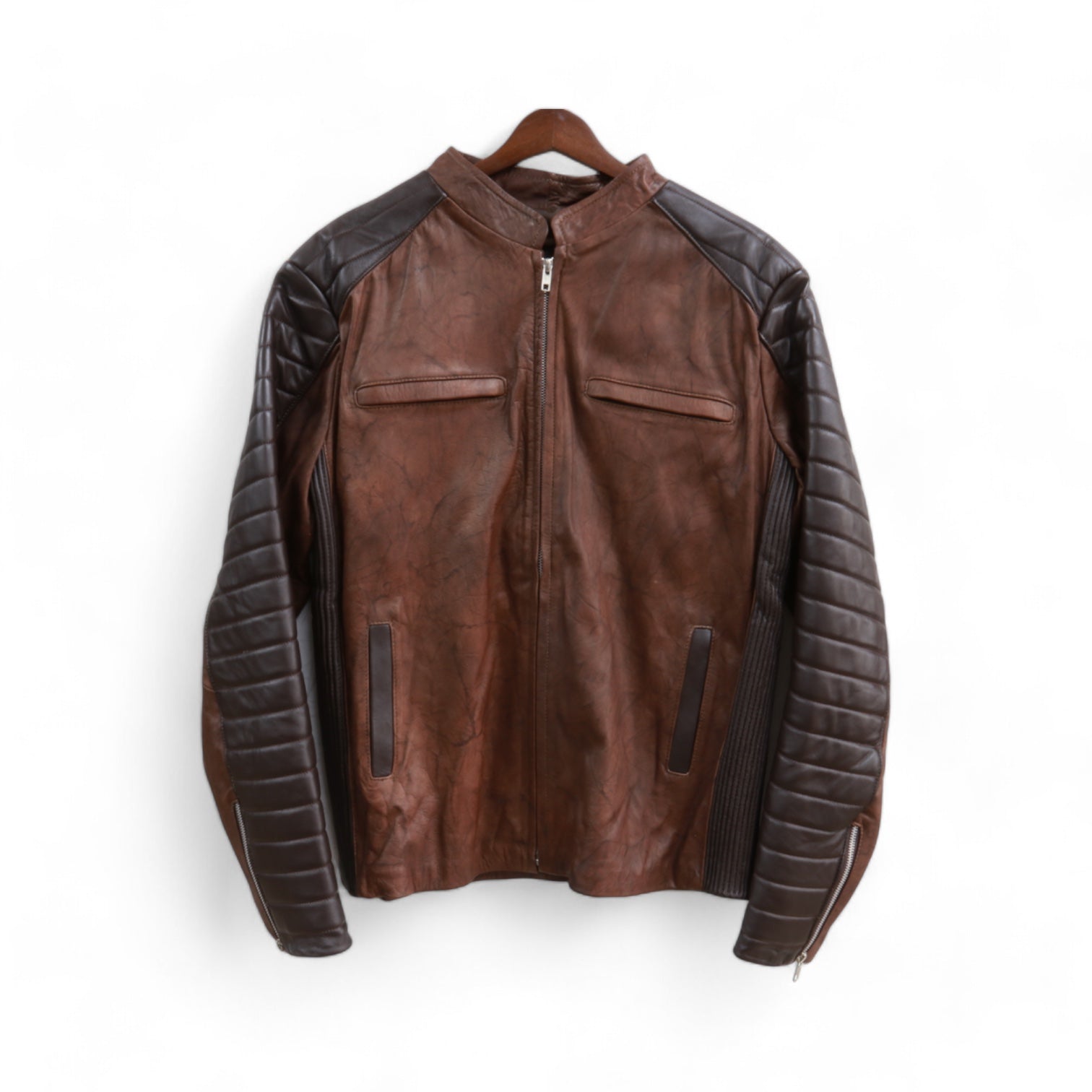 Franco Men's Brown Leather Jacket