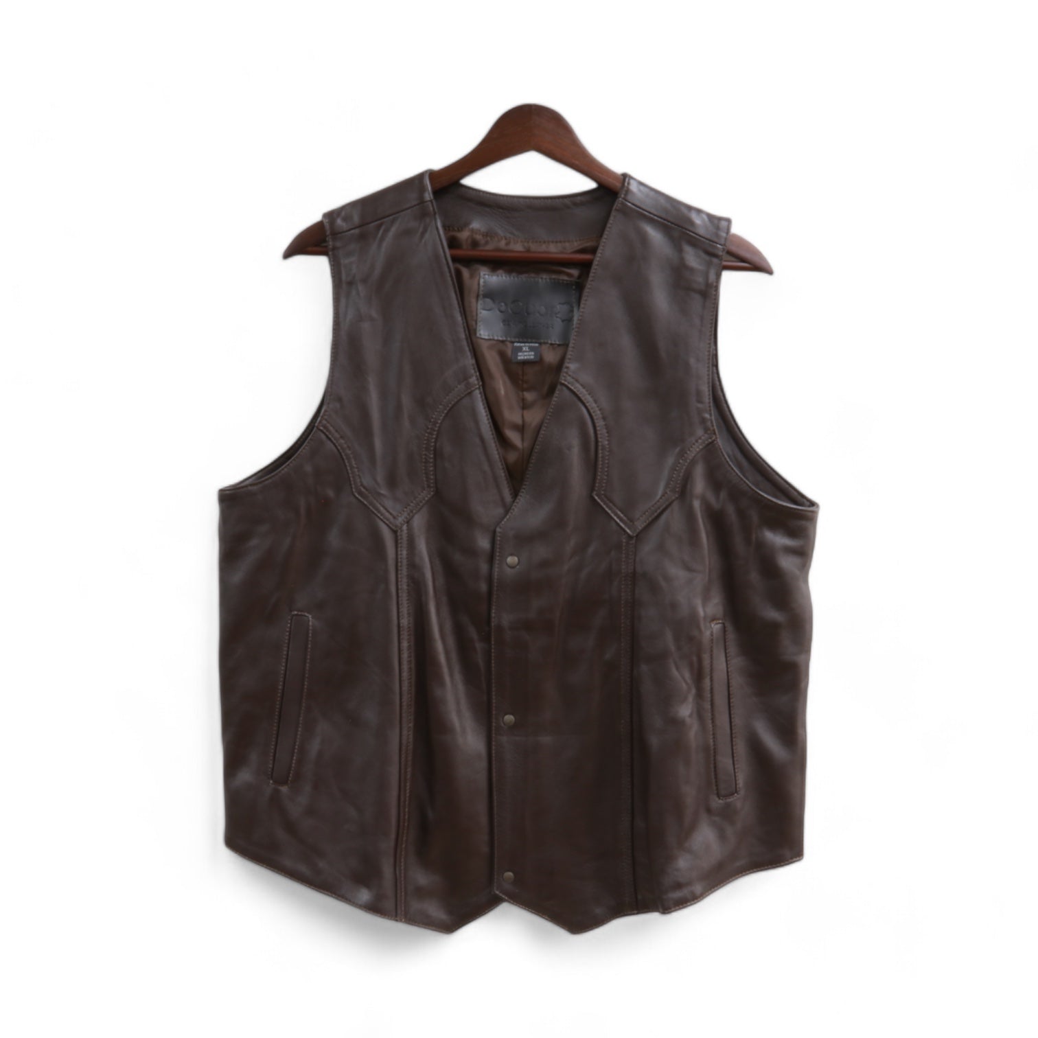 Lorenzo Men's Brown Leather Vest