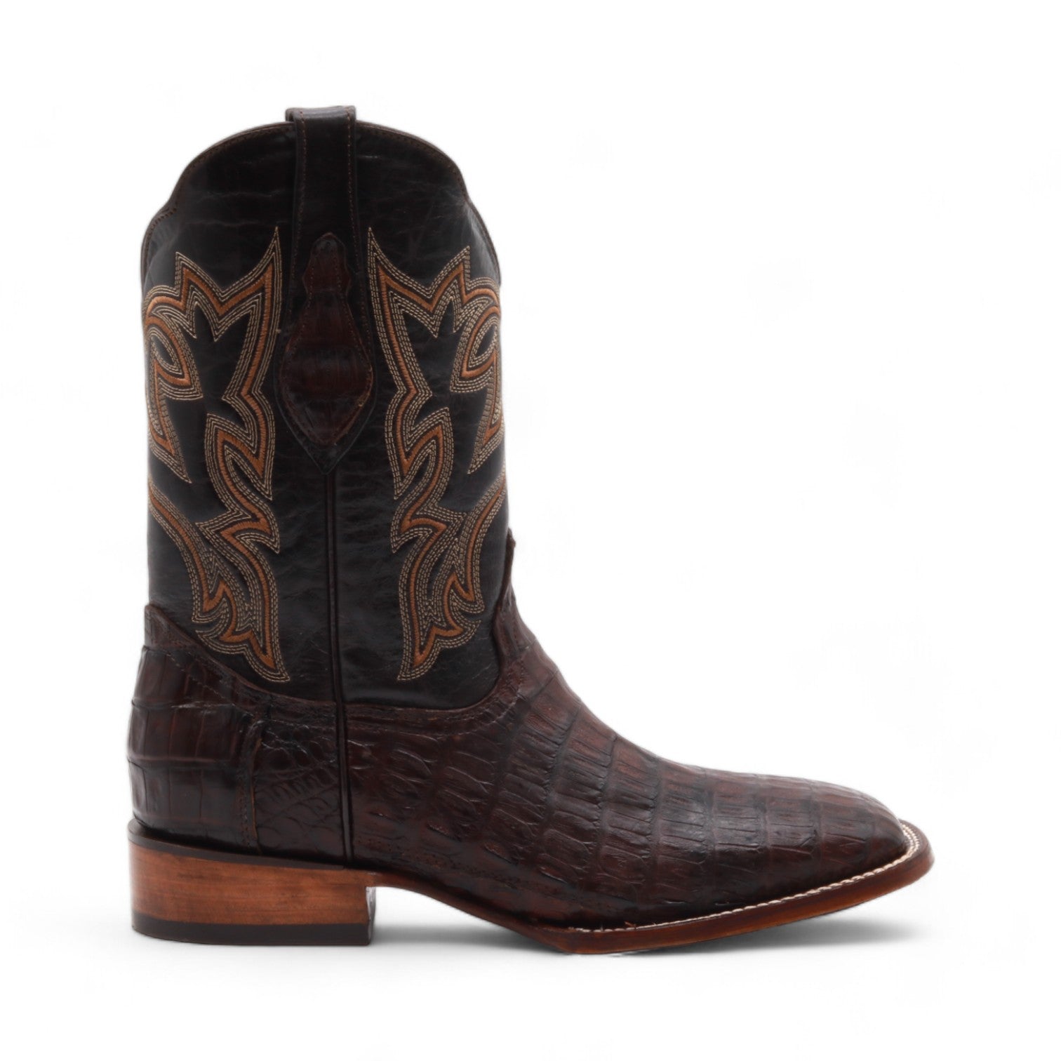 Keaton Men's Brown Croc Belly Exotic Leather Boots