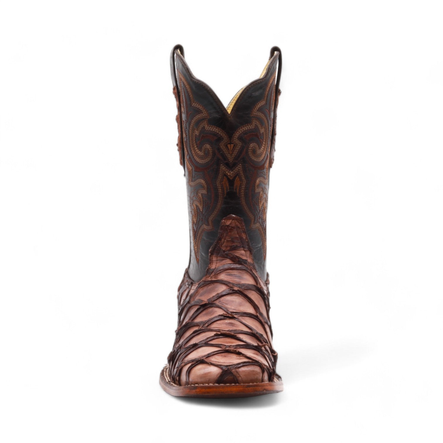 Orson Men's Brown Pirarucu Exotic Leather Boots