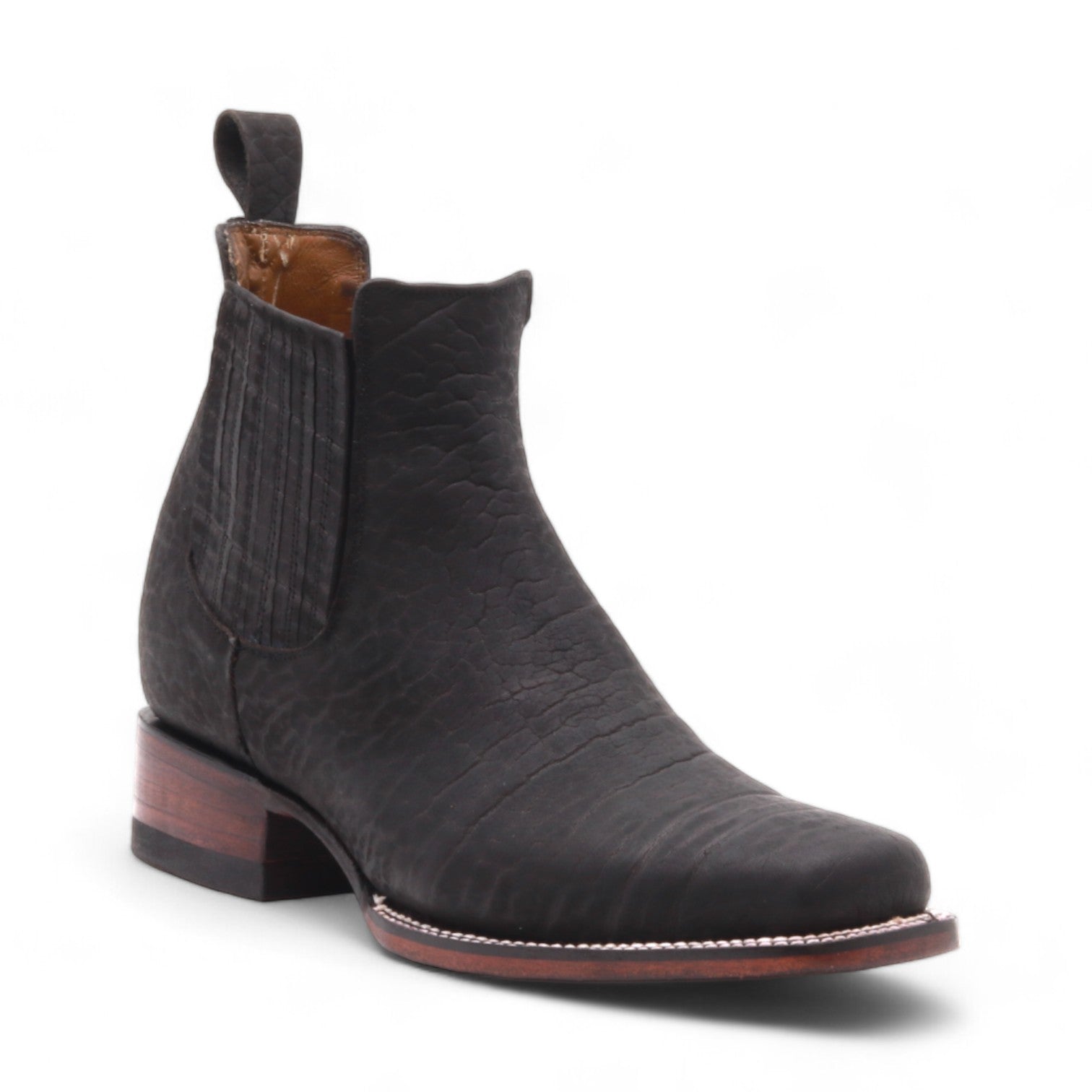 Coby Men's Black Bull Neck Leather Boots