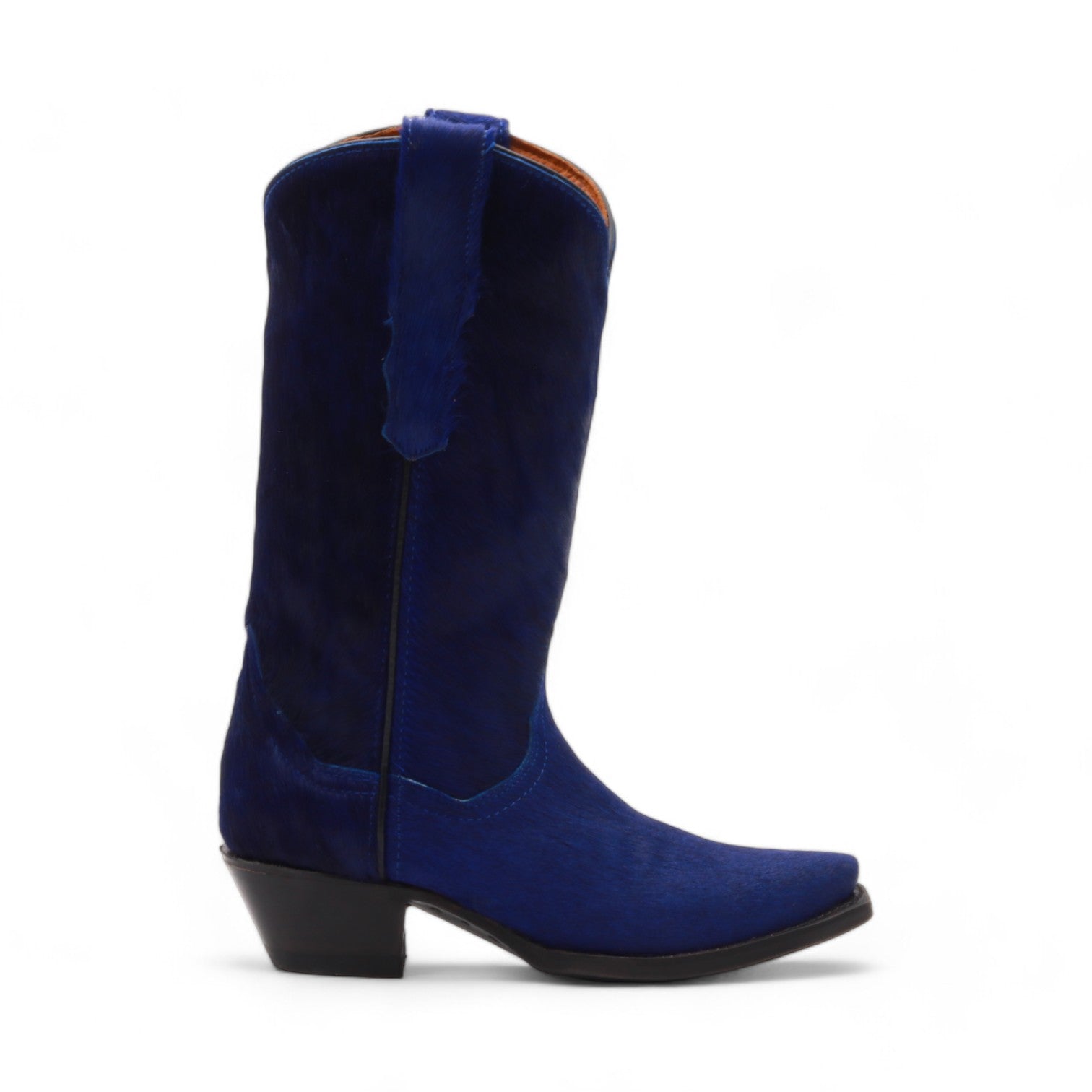 Alessa Women's Navy Blue Hair Leather Boots