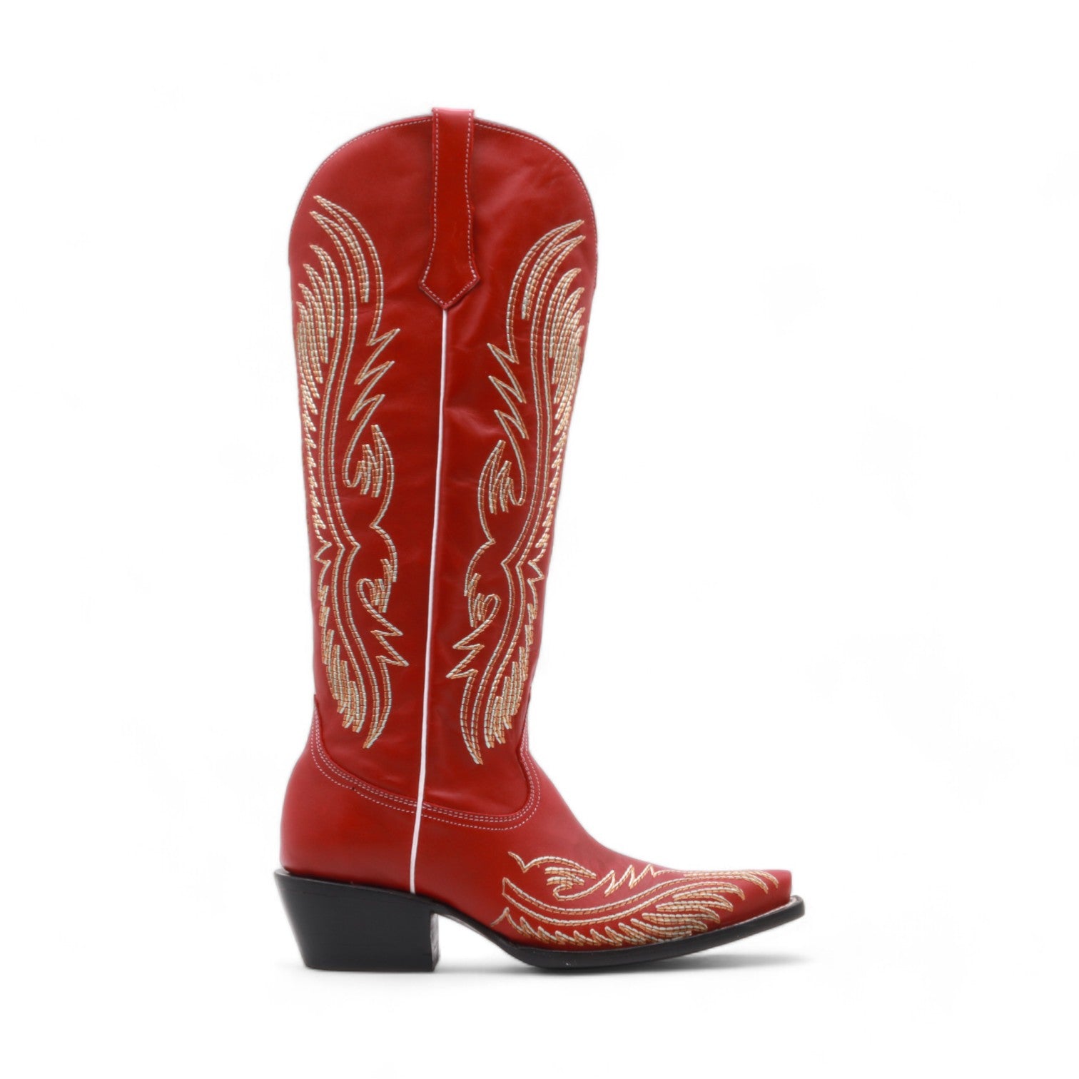 Napalina Women's Red Leather Boots