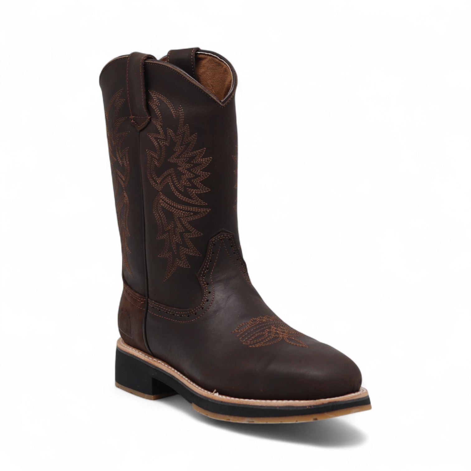 Mack Men's Dark Brown Steel Toe Leather Boots