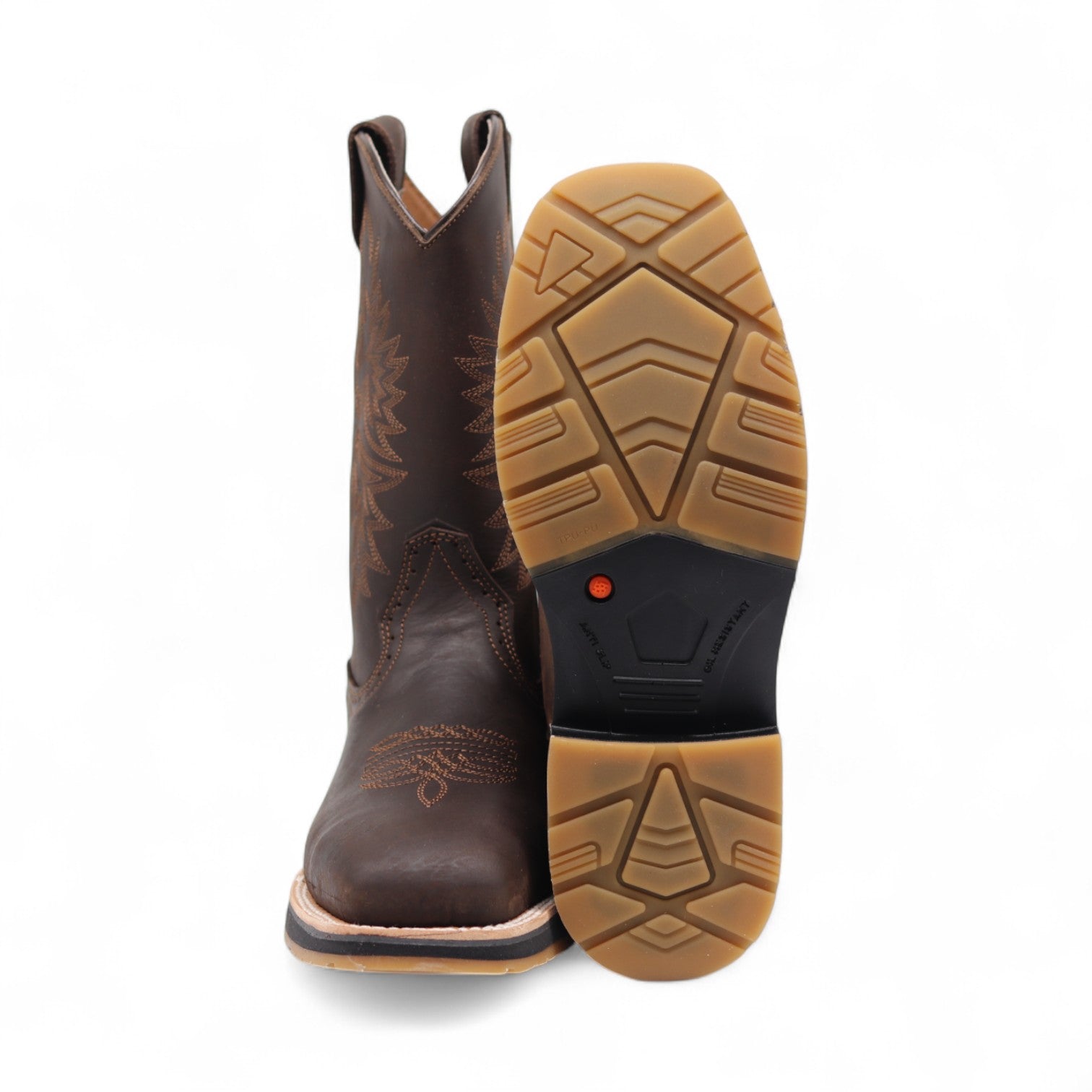 Mack Men's Dark Brown Steel Toe Leather Boots