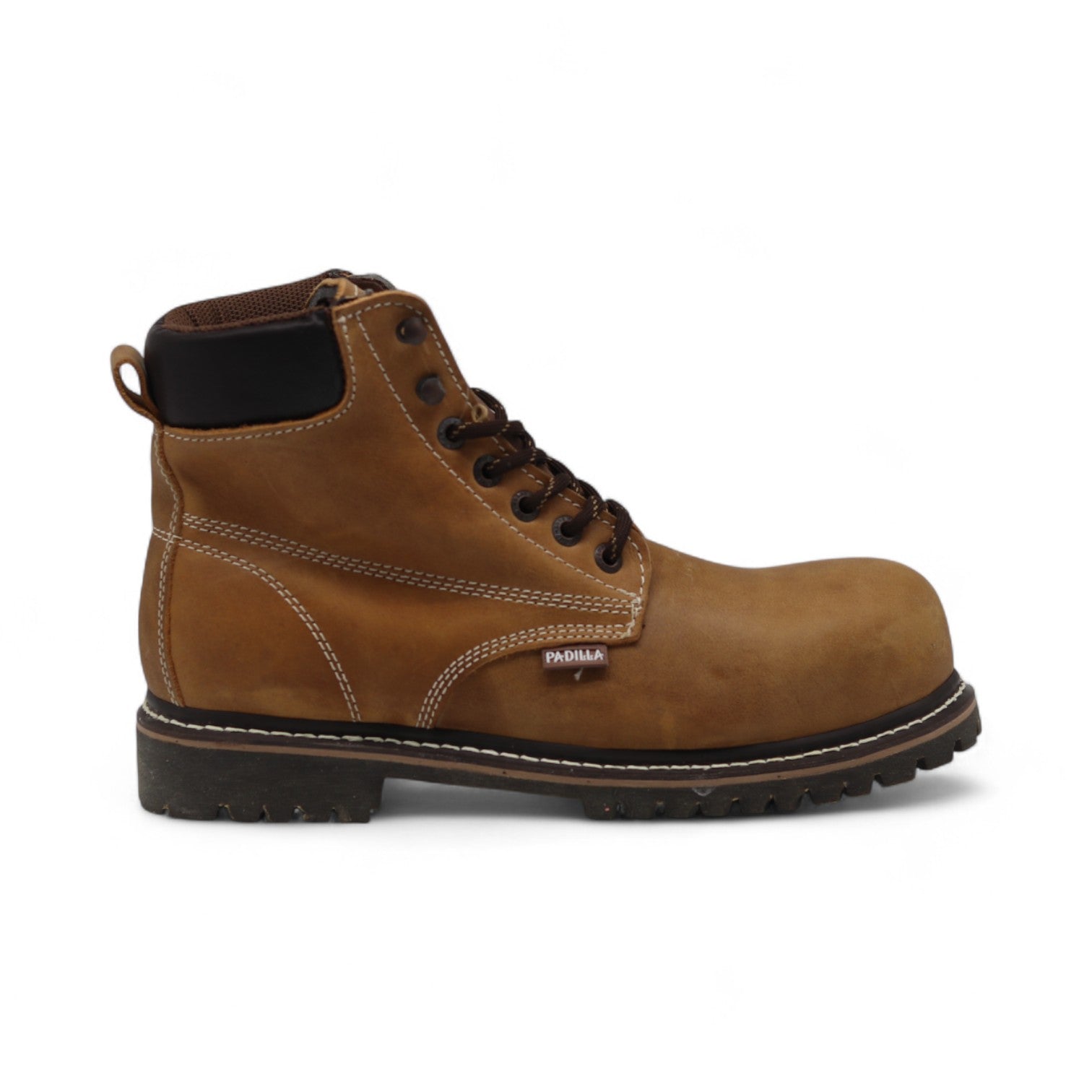 Pine Ocher Leather Composite Safety Toe Short Boots