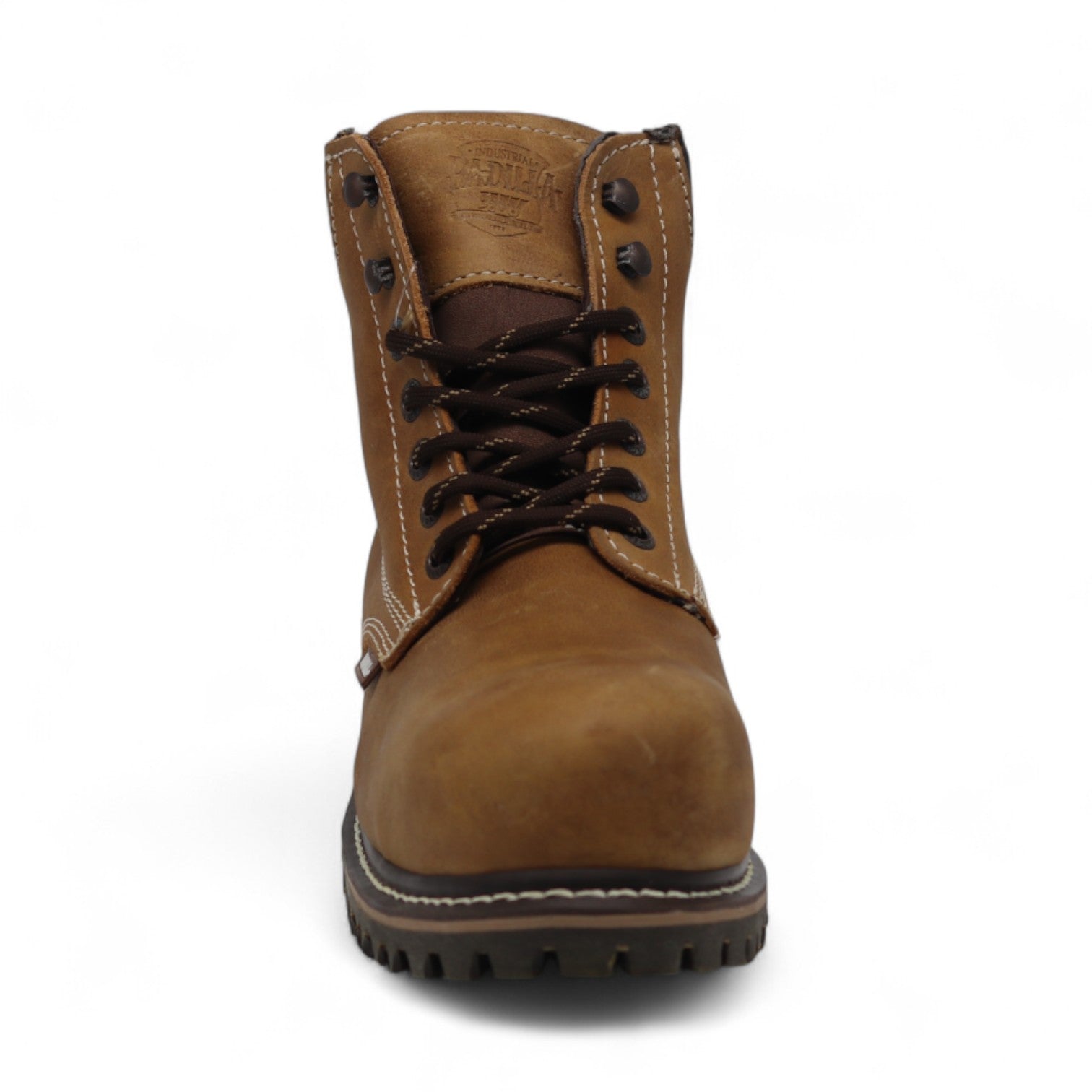 Pine Ocher Leather Composite Safety Toe Short Boots