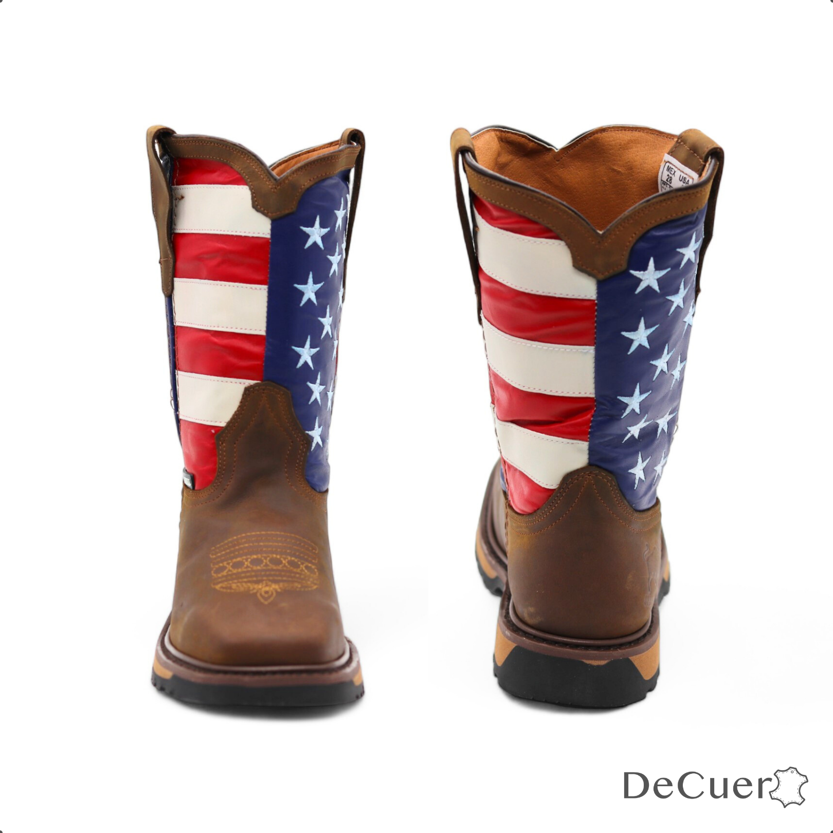 USA Men's Brown Leather Boots