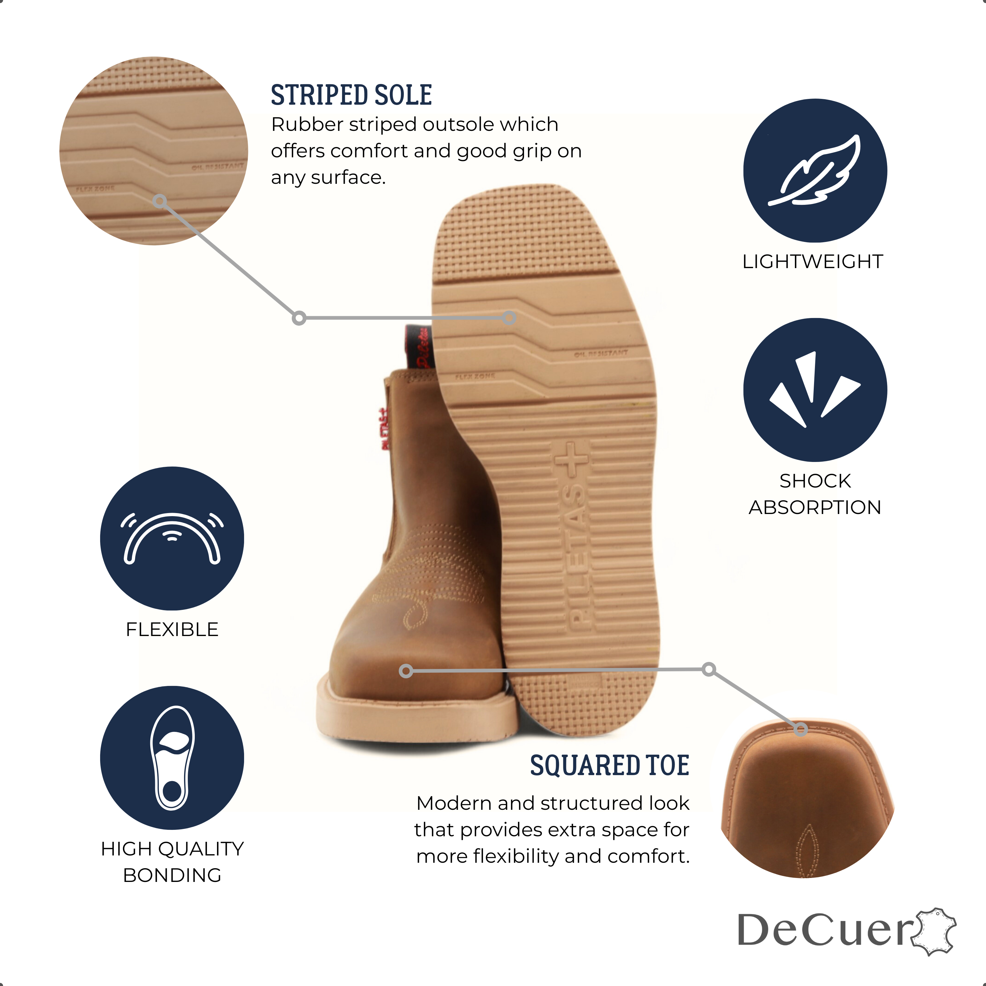 Cuatrero Men's Ocher Leather Short Boots