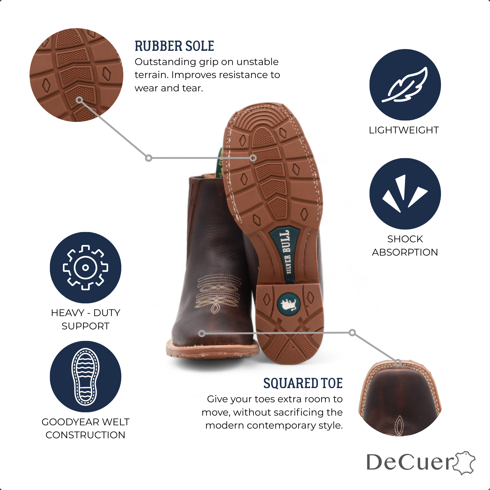 Irving Men's Brown Leather Short Boots