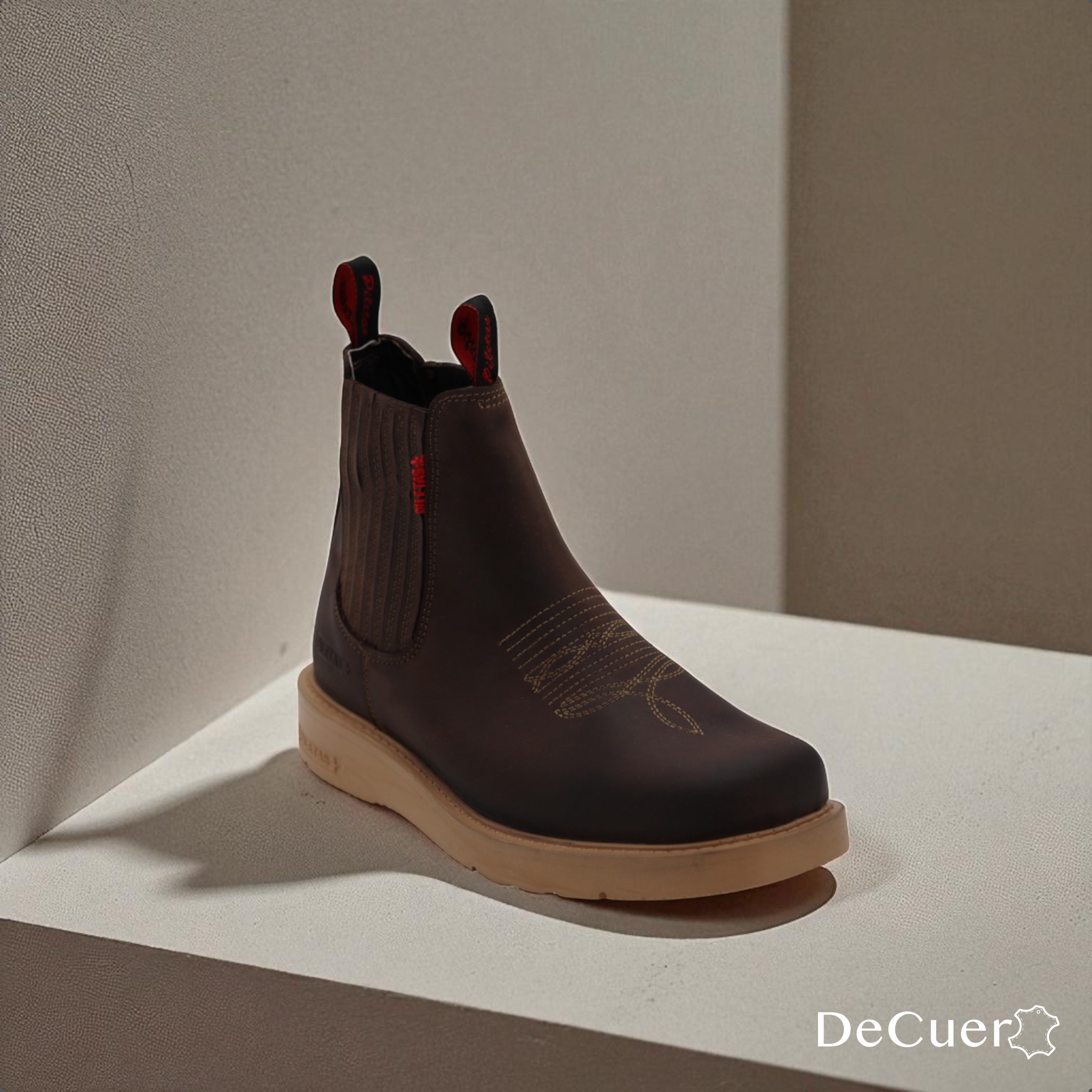 Cuatrero Men's Brown Leather Short Boots