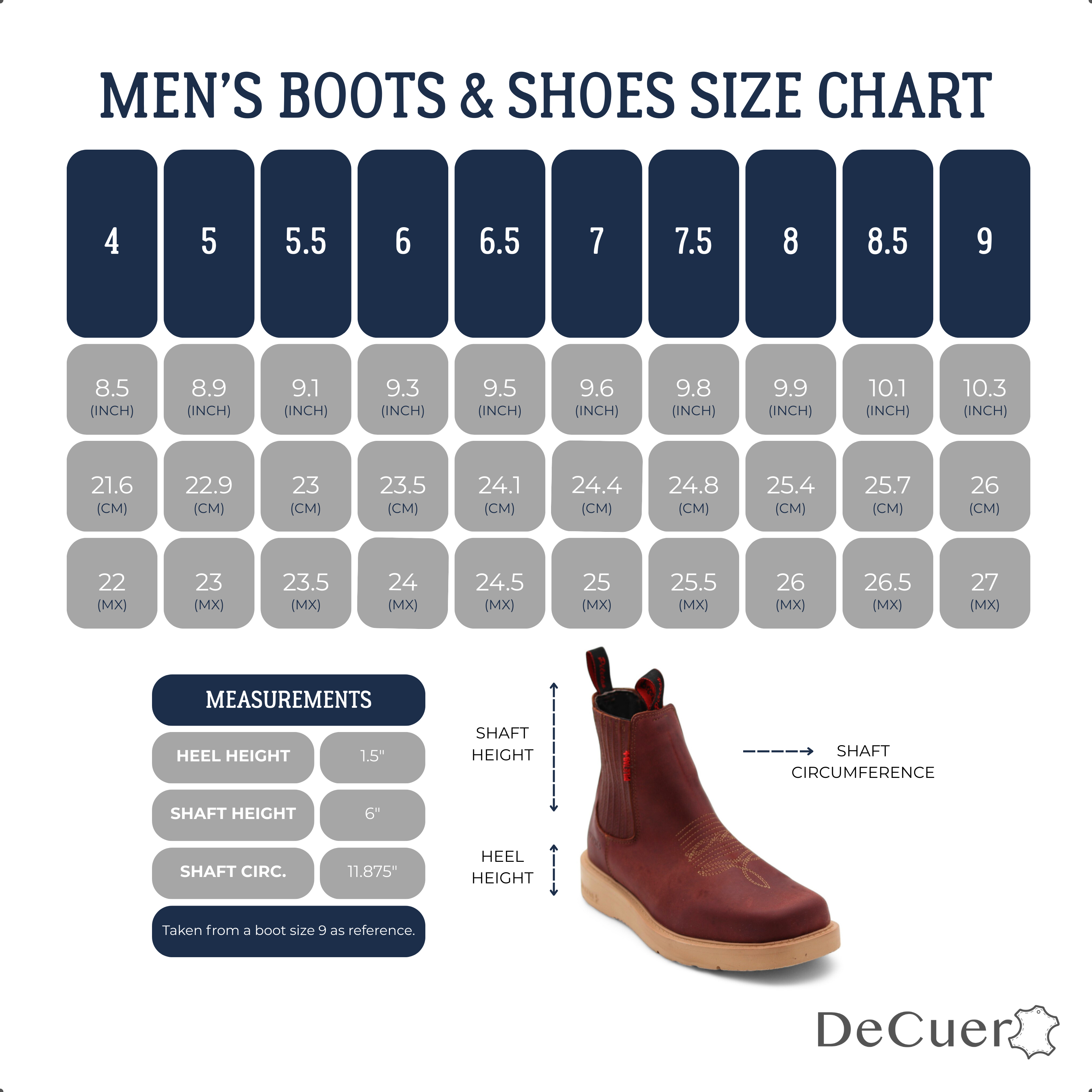 Cuatrero Men's Shedron Leather Short Boots