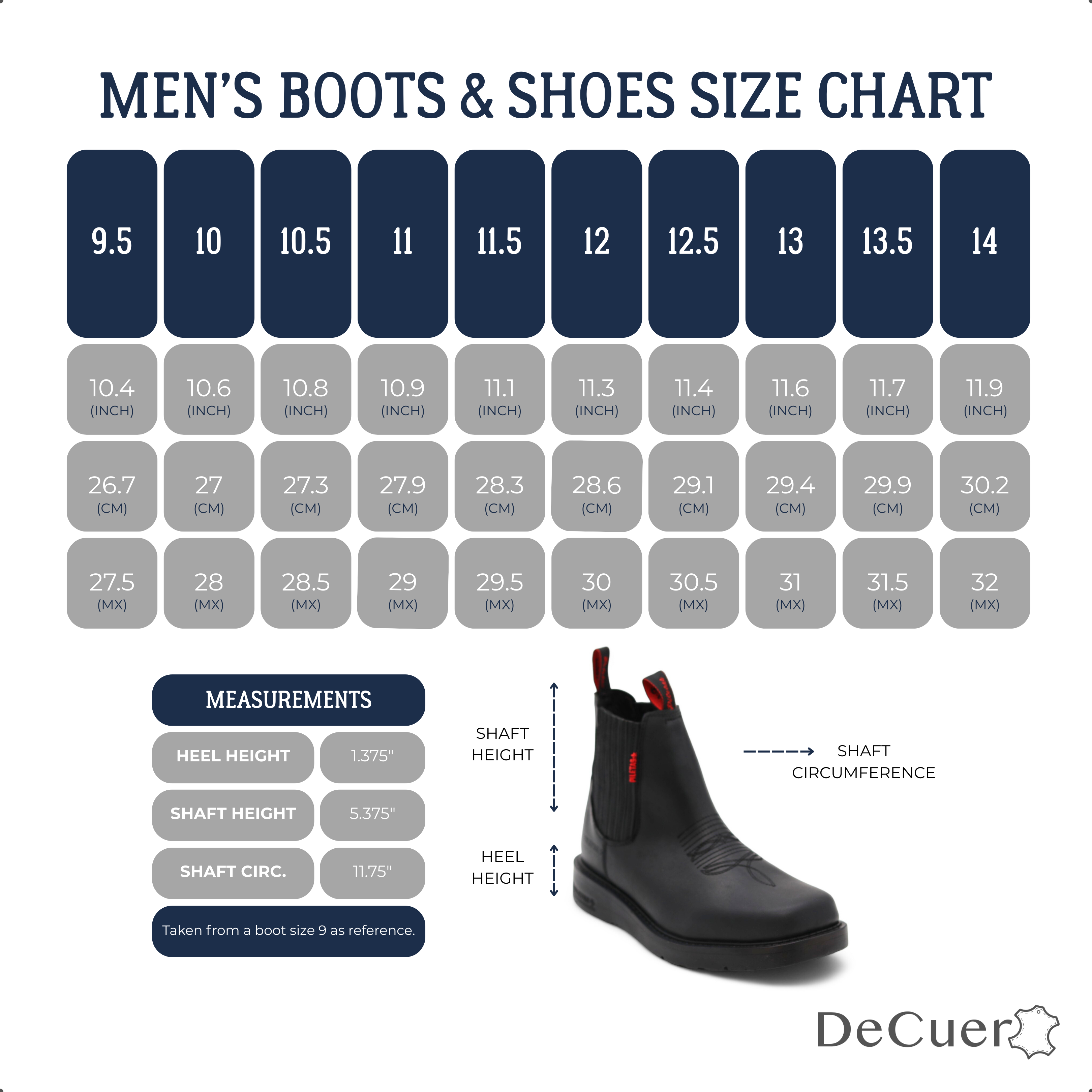 Cuatrero Men's Black Leather Short Boots