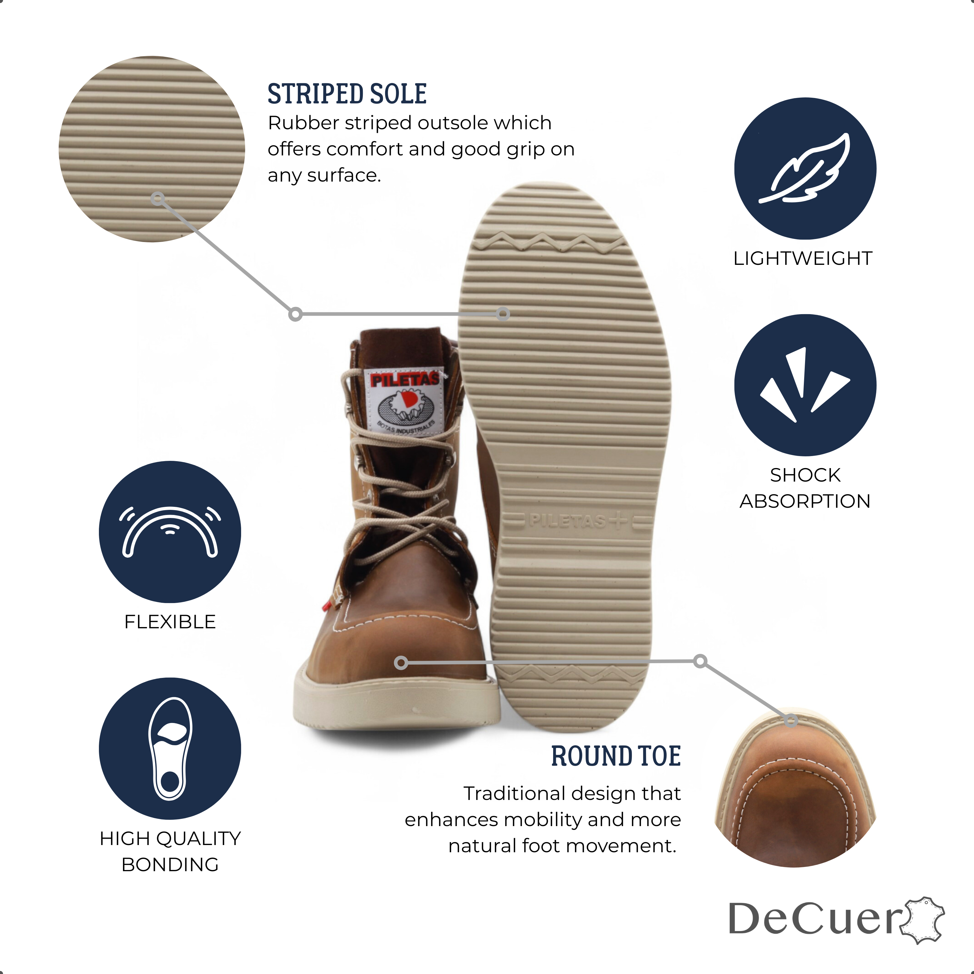 Trooper Men's Ocher Leather Steel Toe Boots