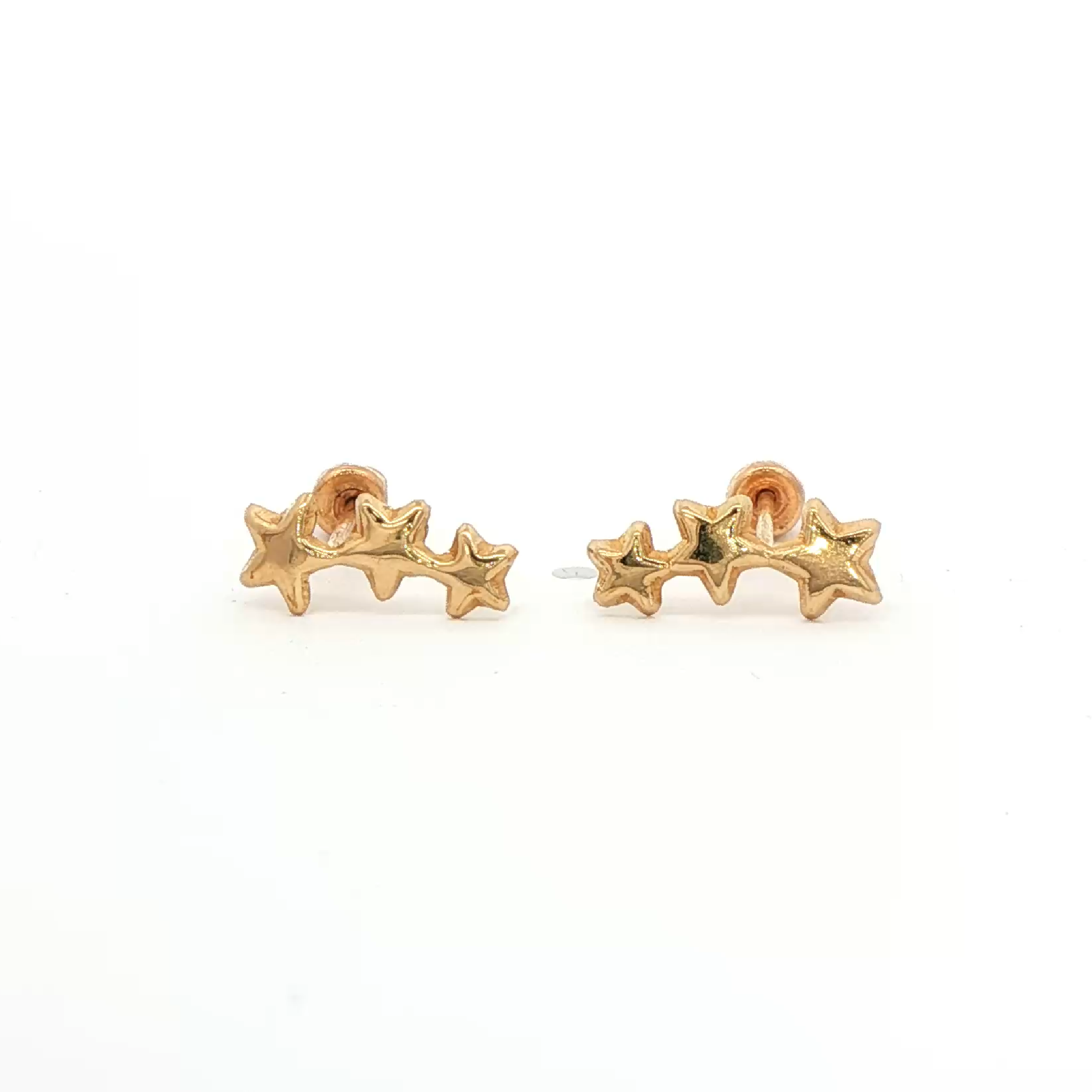 Delicate Yellow Gold 10K Stud Earrings