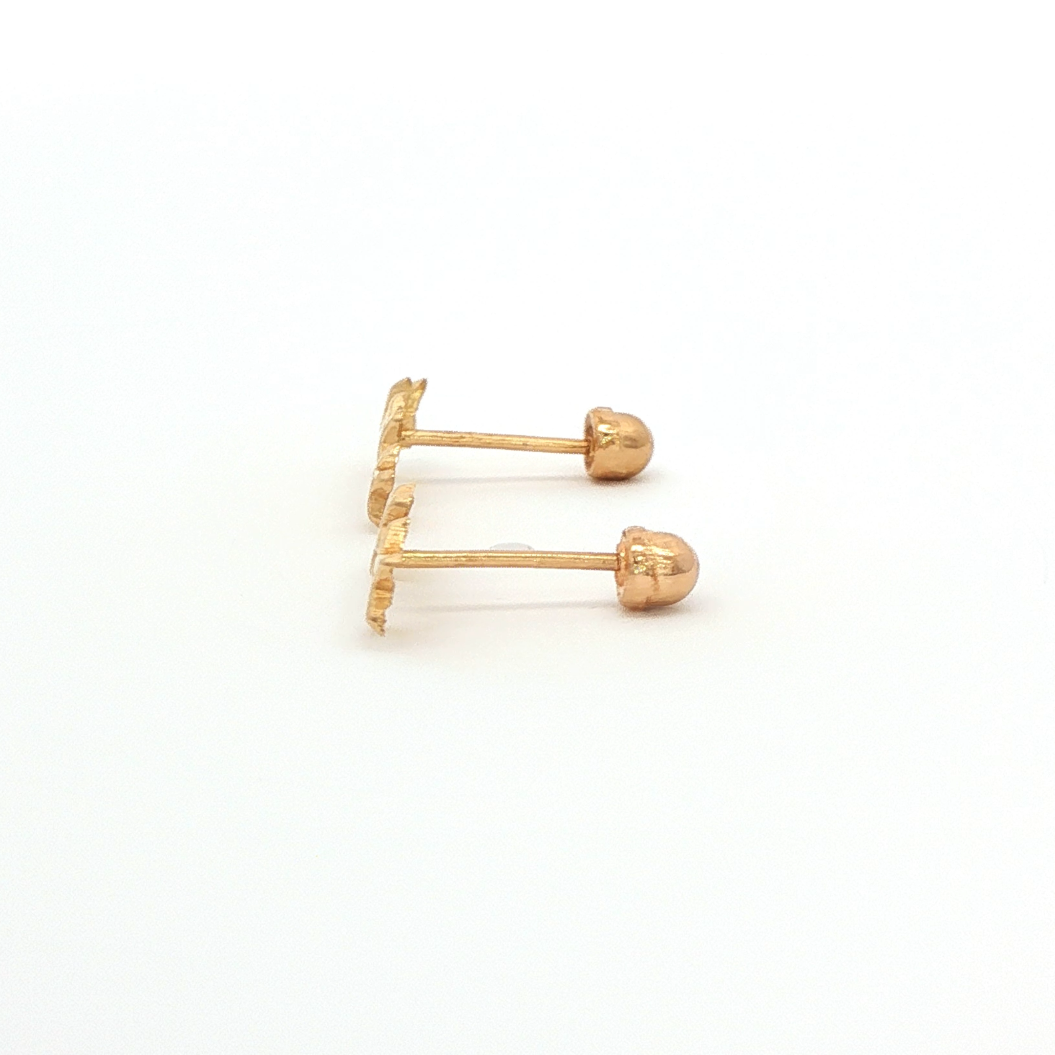 Delicate Yellow Gold 10K Stud Earrings
