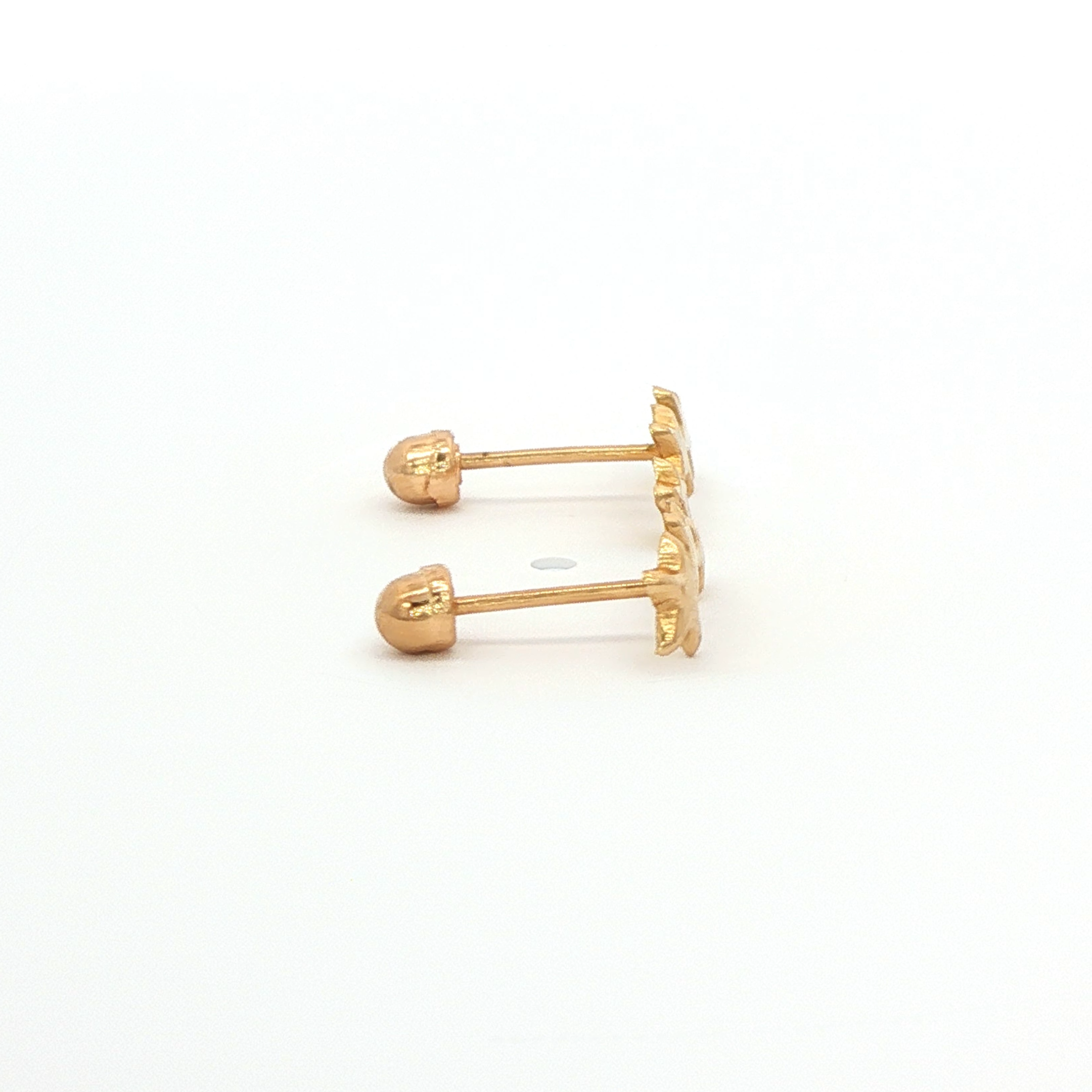 Delicate Yellow Gold 10K Stud Earrings