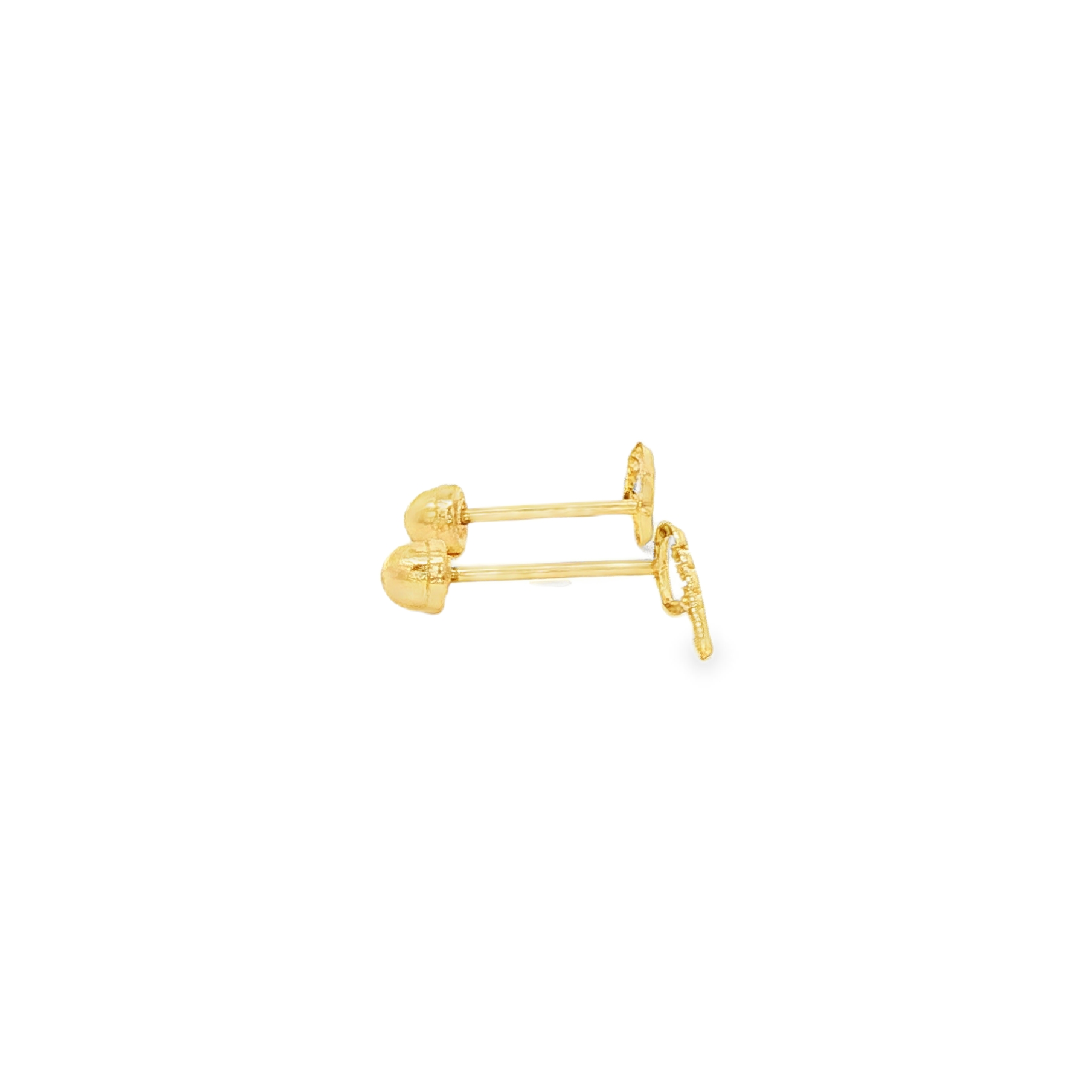 Delicate Winged Yellow Gold 10K Stud Earrings