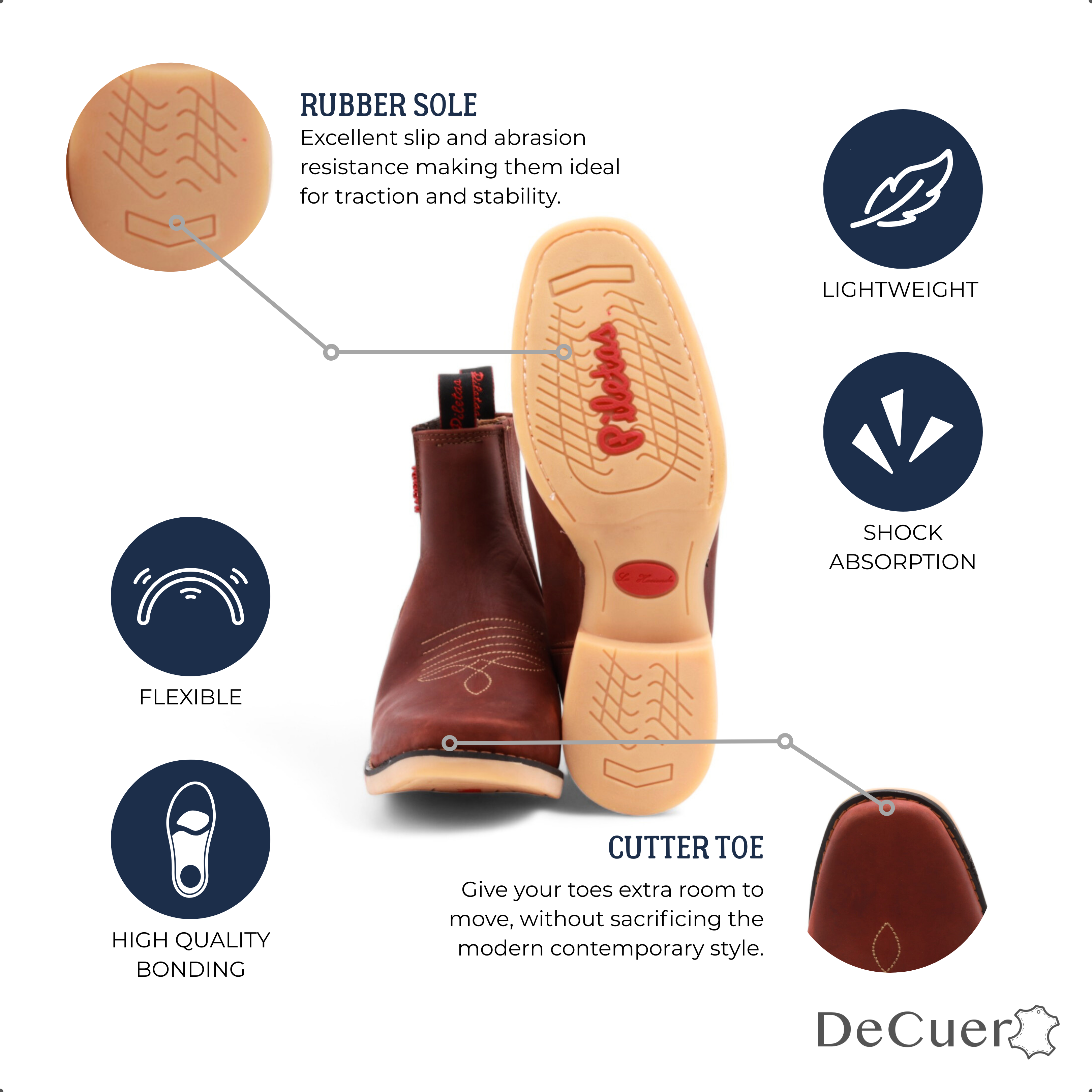 Hacienda Men's Shedron Leather Short Boots