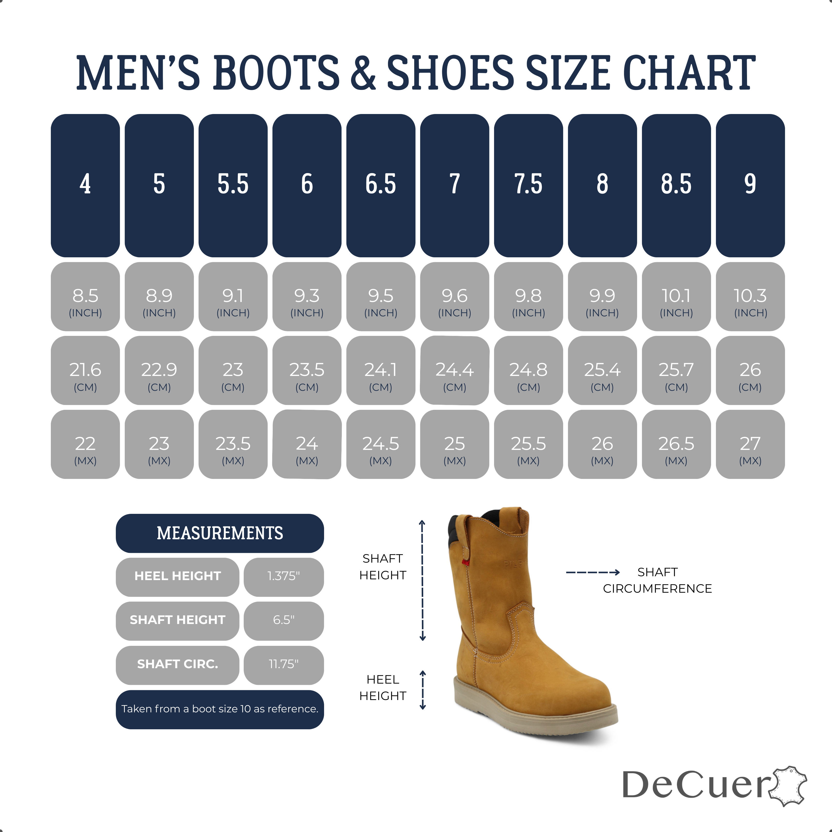 Rooper Men's Camel Leather Steel Toe Boots