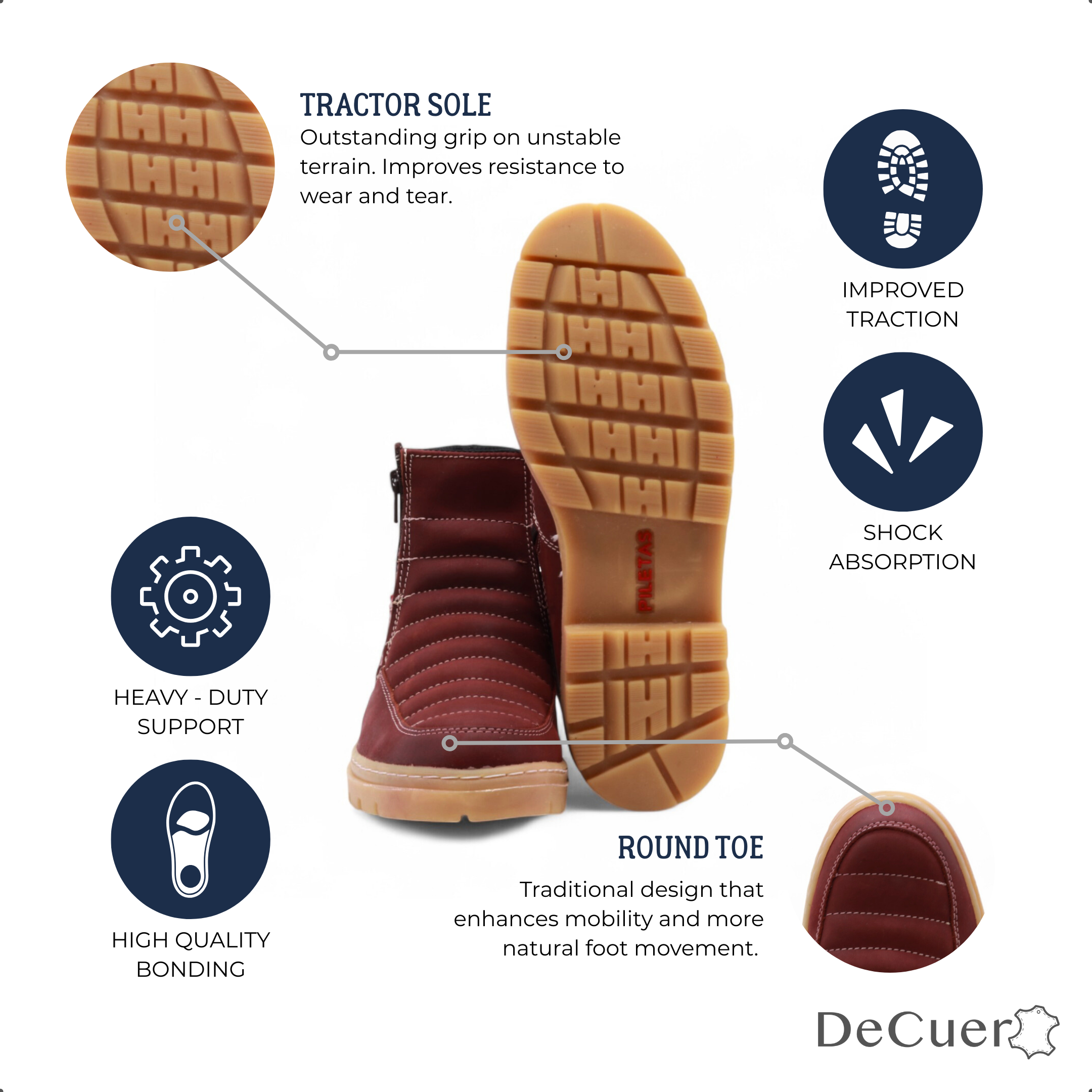 Nube TR Men's Shedron Leather Short Boots