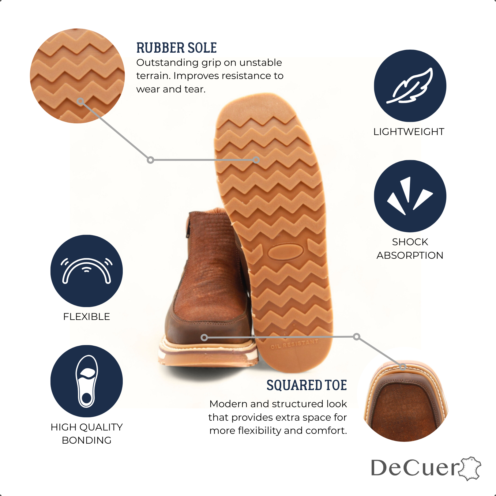 Fort Worth Men's Brown Leather Short Boots