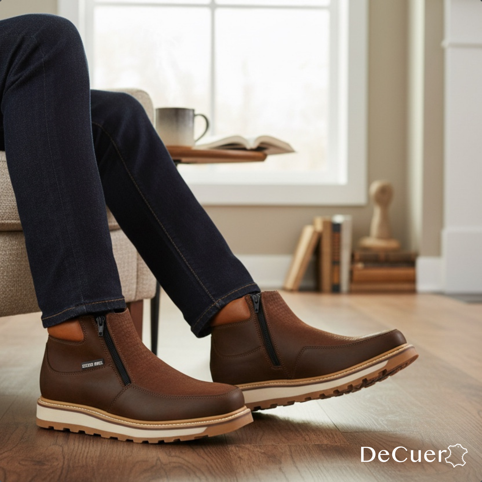 Fort Worth Men's Brown Leather Short Boots