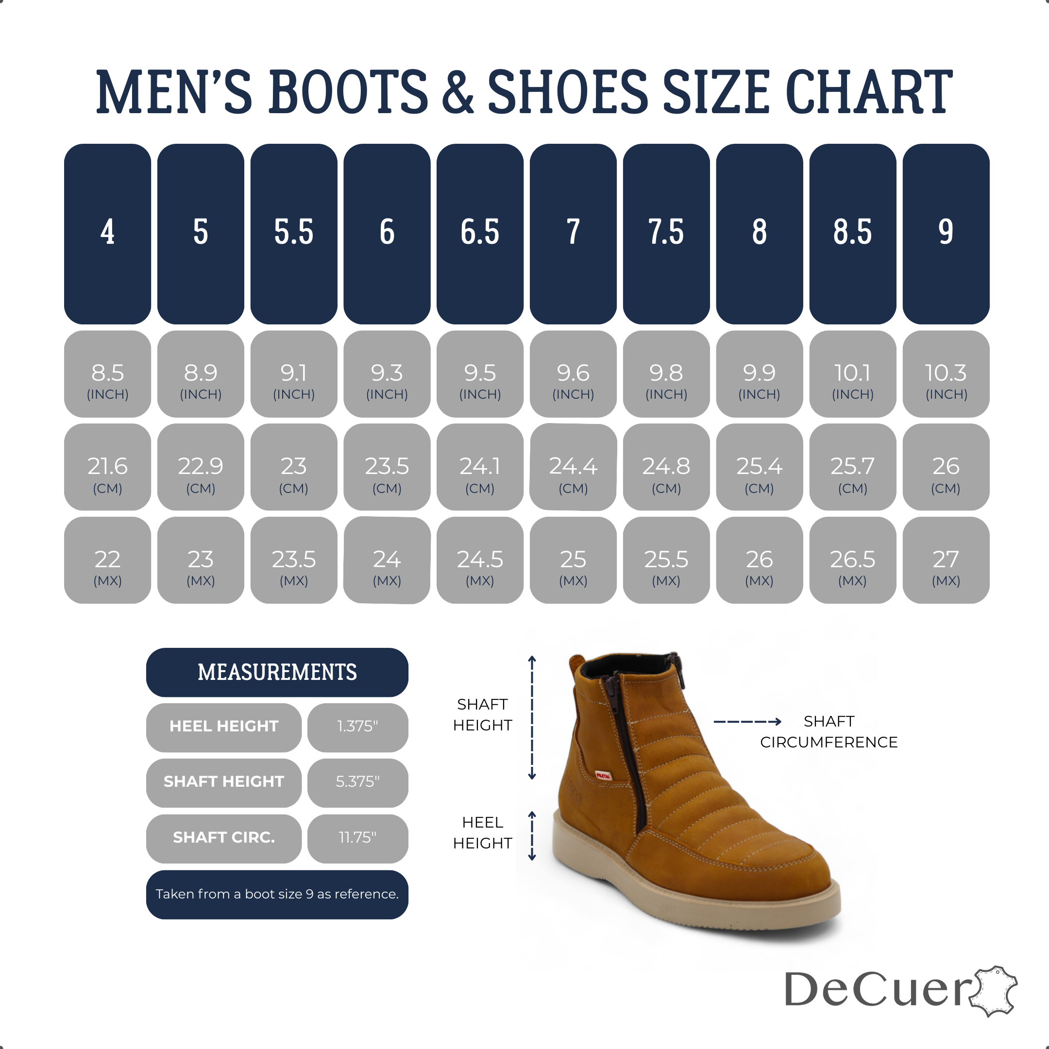 Nube Men's Camel Leather Short Boots