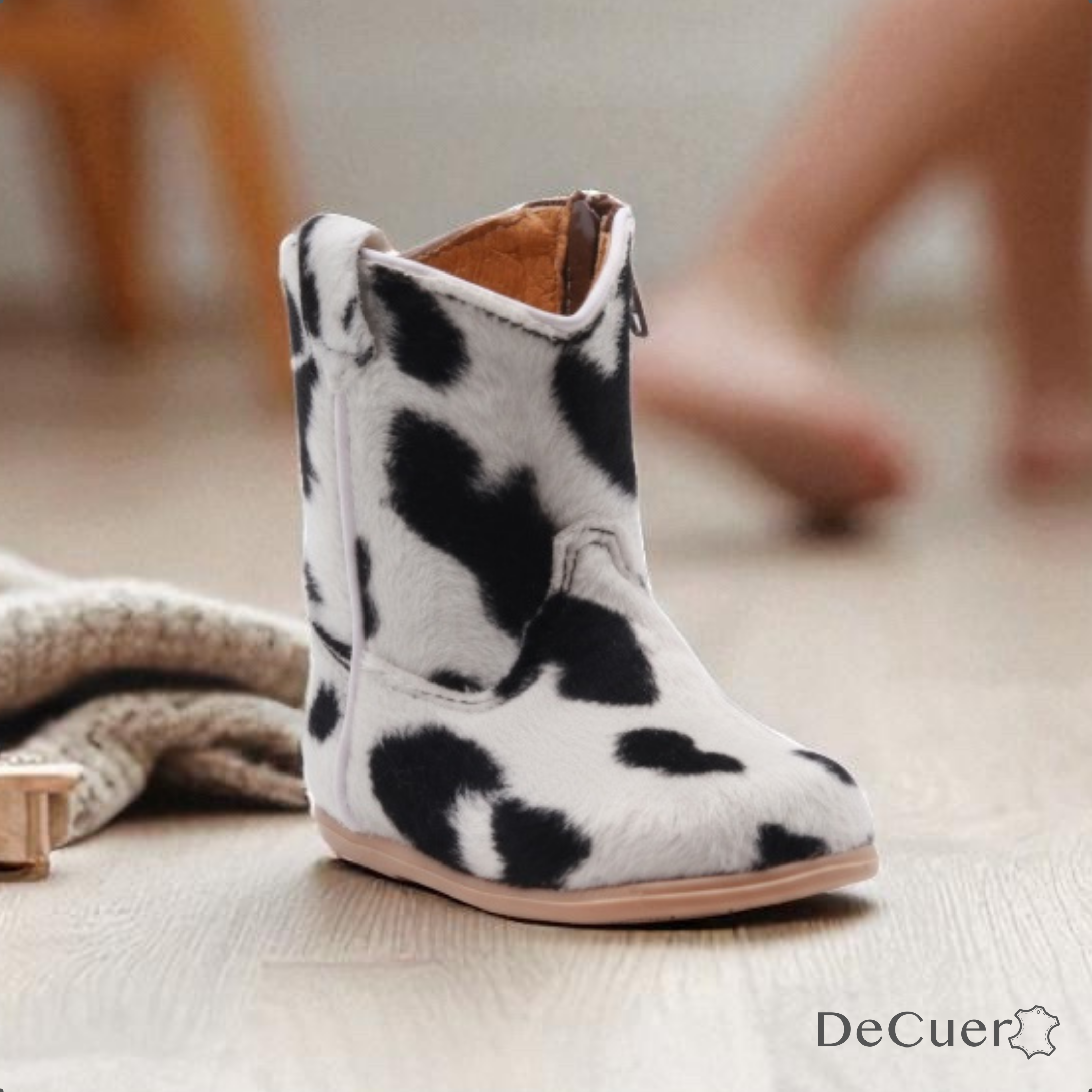Beau Baby's Cow Print Leather Boots
