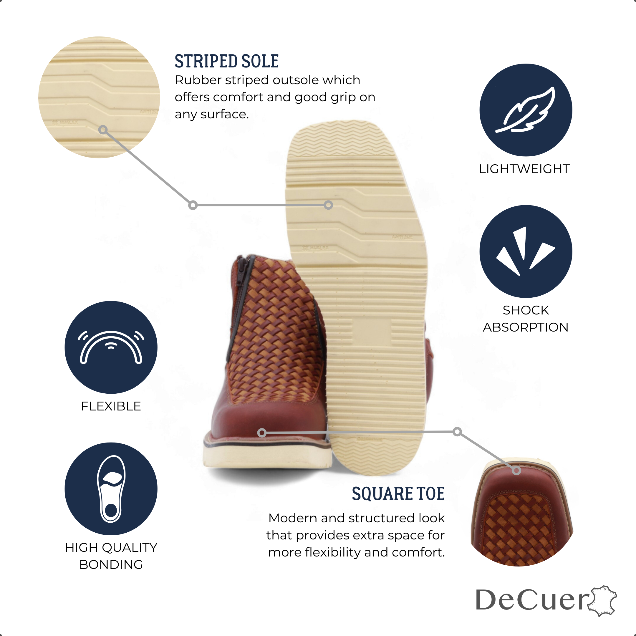 Tejido Men's Shedron Leather Short Boots