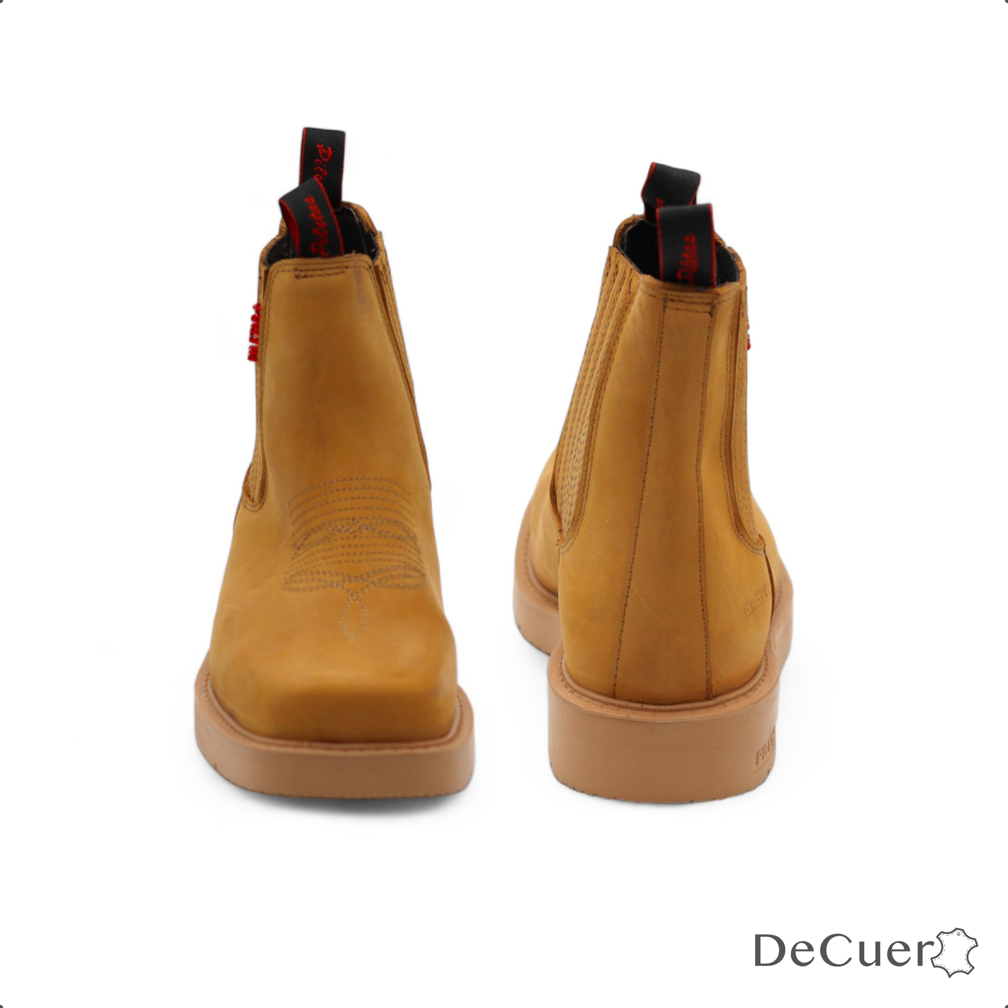 Cuatrero Men's Camel Leather Short Boots