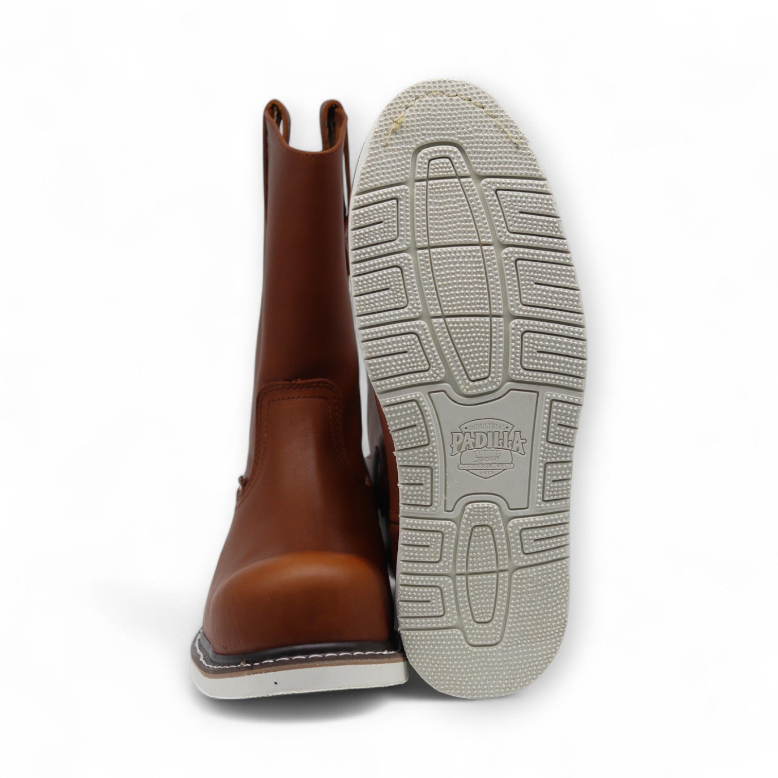 Alder Men's Camel Leather Composite Safety Toe Boots